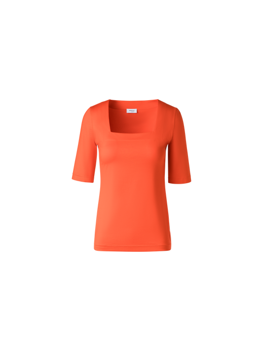 Designer T-Shirt mit quadratischem Ausschnitt - Orange