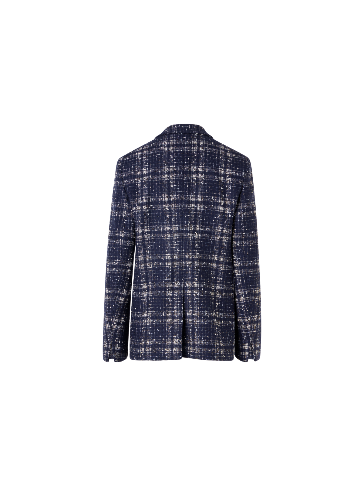 Designer Kora Jacke aus Woll-Viskose-Tweed - Blau