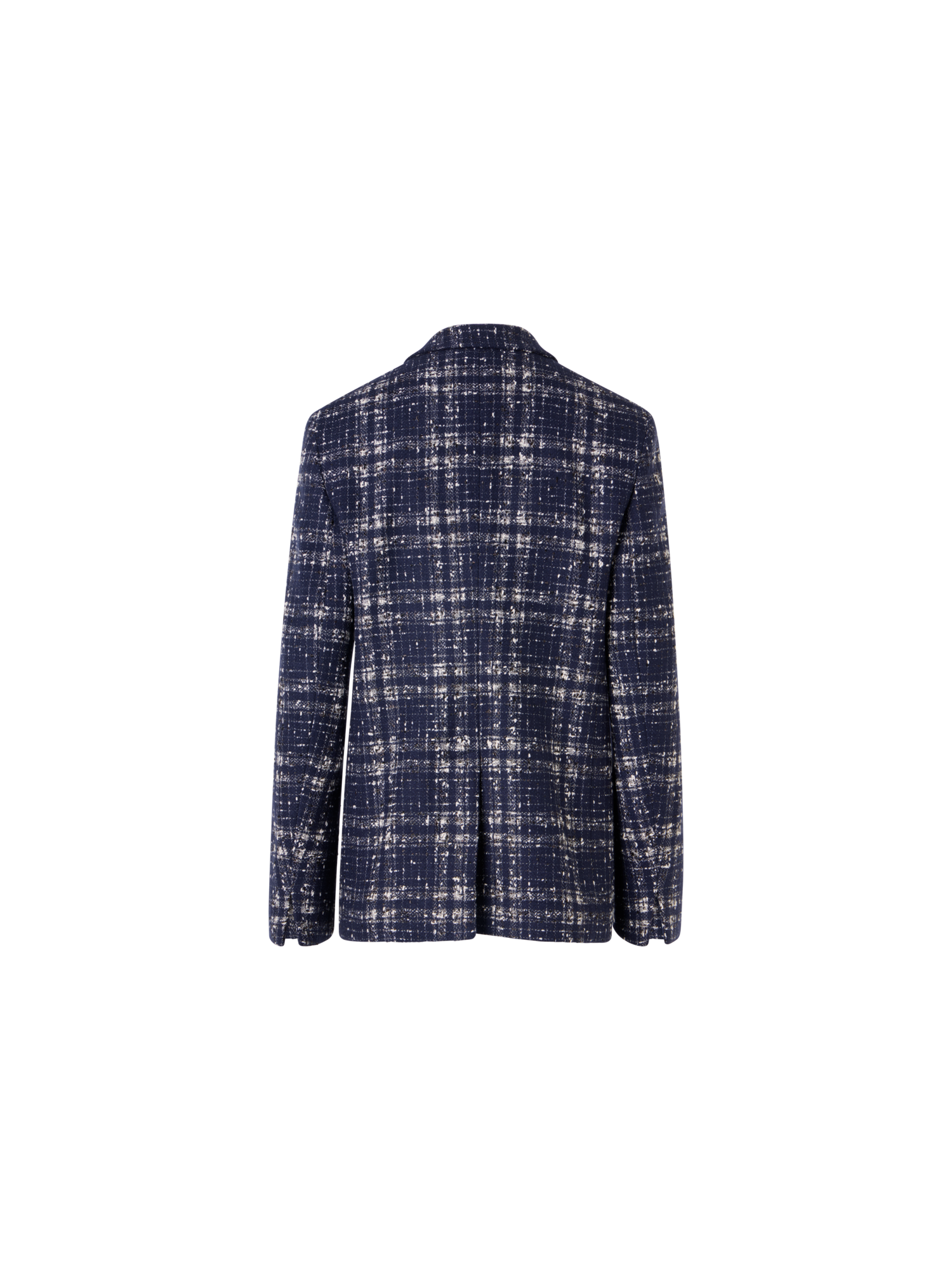 Designer Kora Jacke aus Woll-Viskose-Tweed - Blau