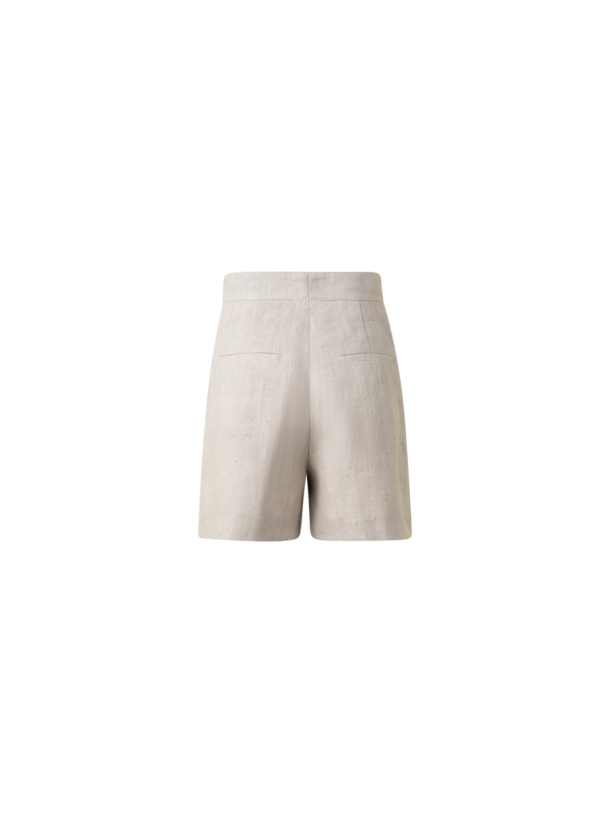 Designer Shorts aus naturbelassenem Leinen - Beige