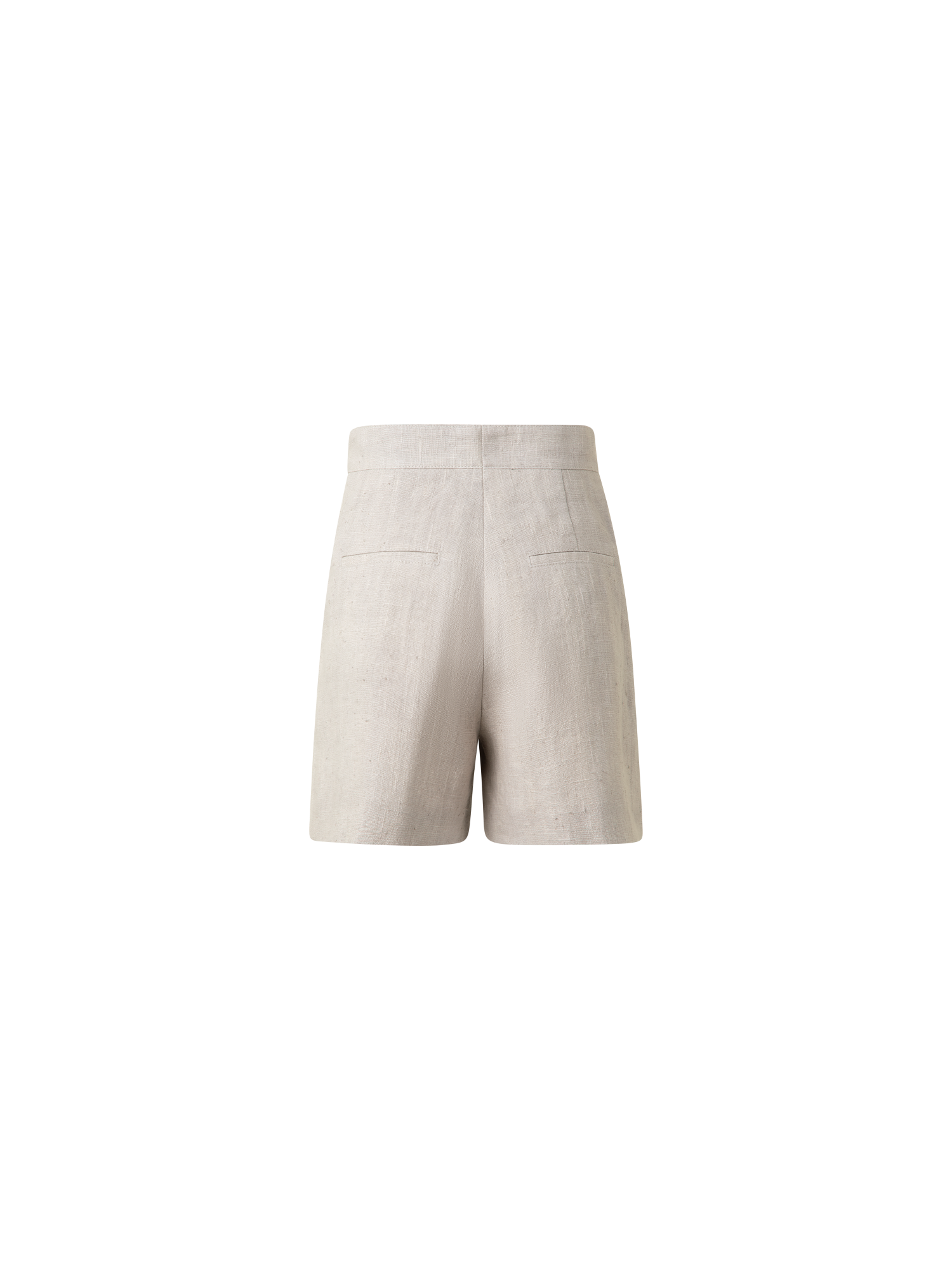 Designer Shorts aus naturbelassenem Leinen - Beige