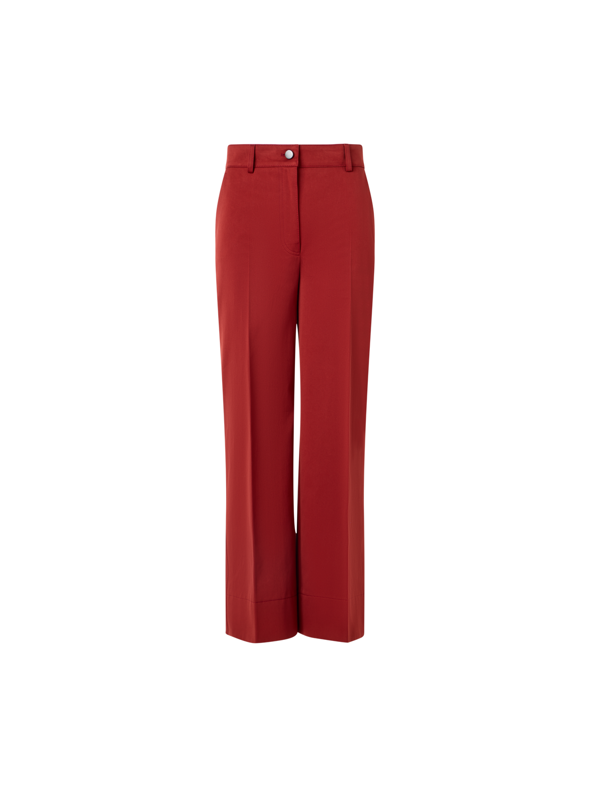 Designer Chiara Wide-Leg Hose aus Baumwollgabardine - Rot