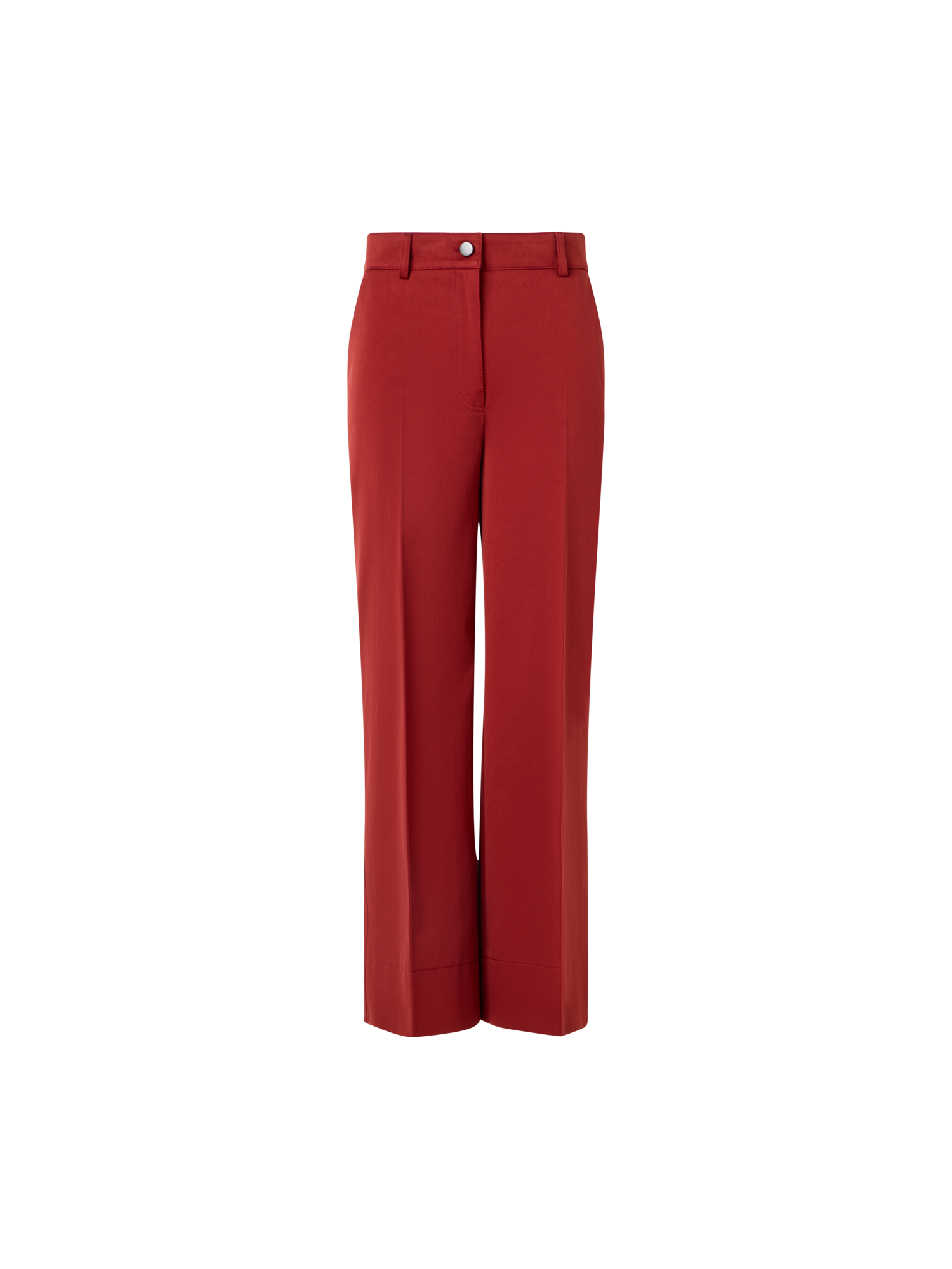 Designer Chiara Wide-Leg Hose aus Baumwollgabardine - Rot