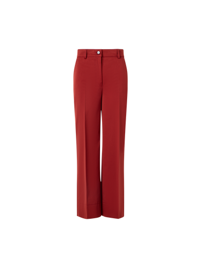 Designer Chiara Wide-Leg Hose aus Baumwollgabardine - Rot