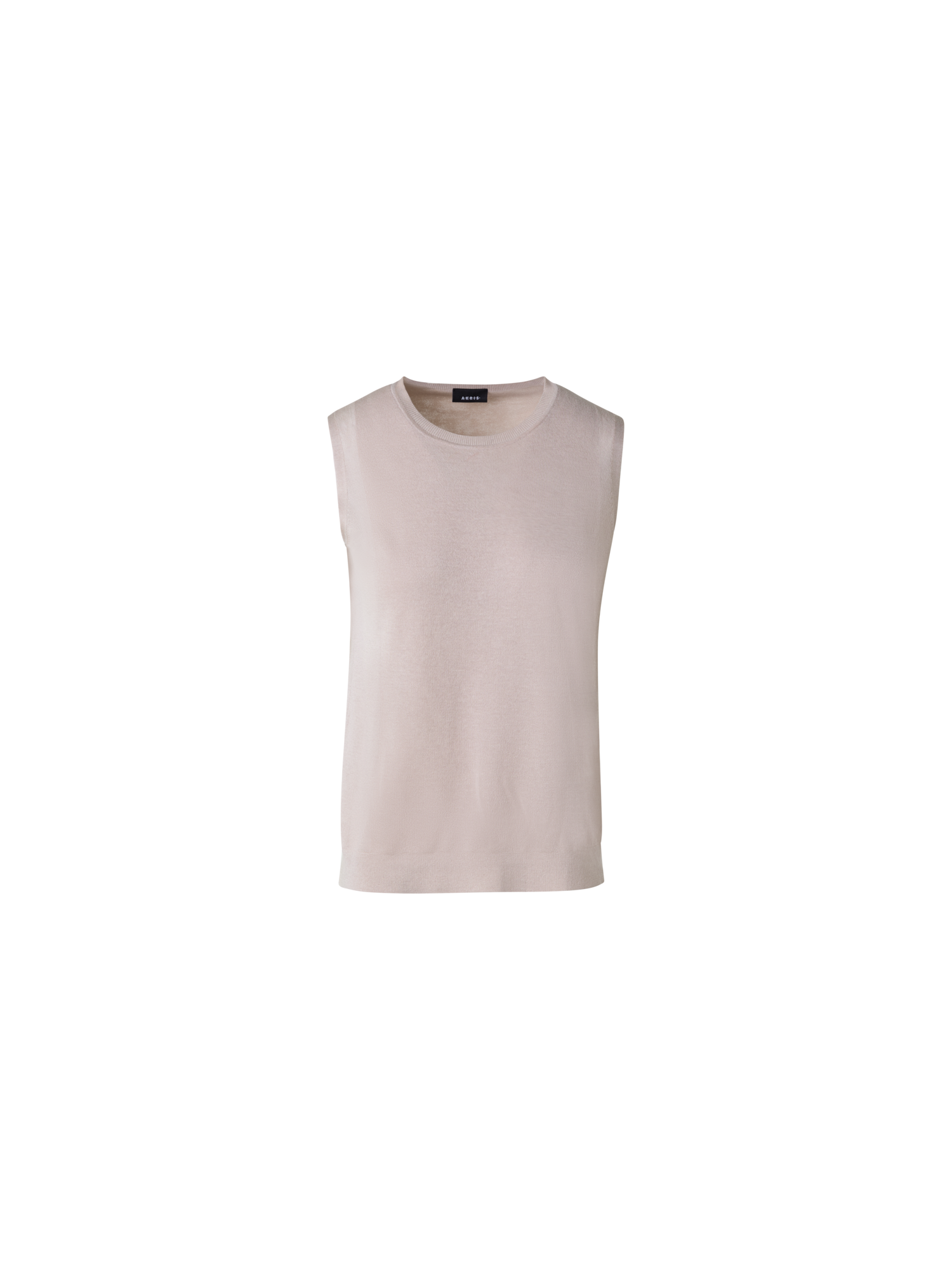 Designer Stricktop mit halbtransparenten Seiten - Grau - Beige