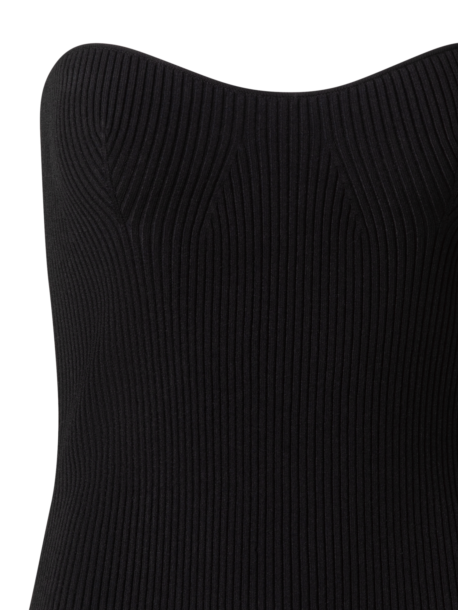 Designer Bodycon Korsage - Schwarz