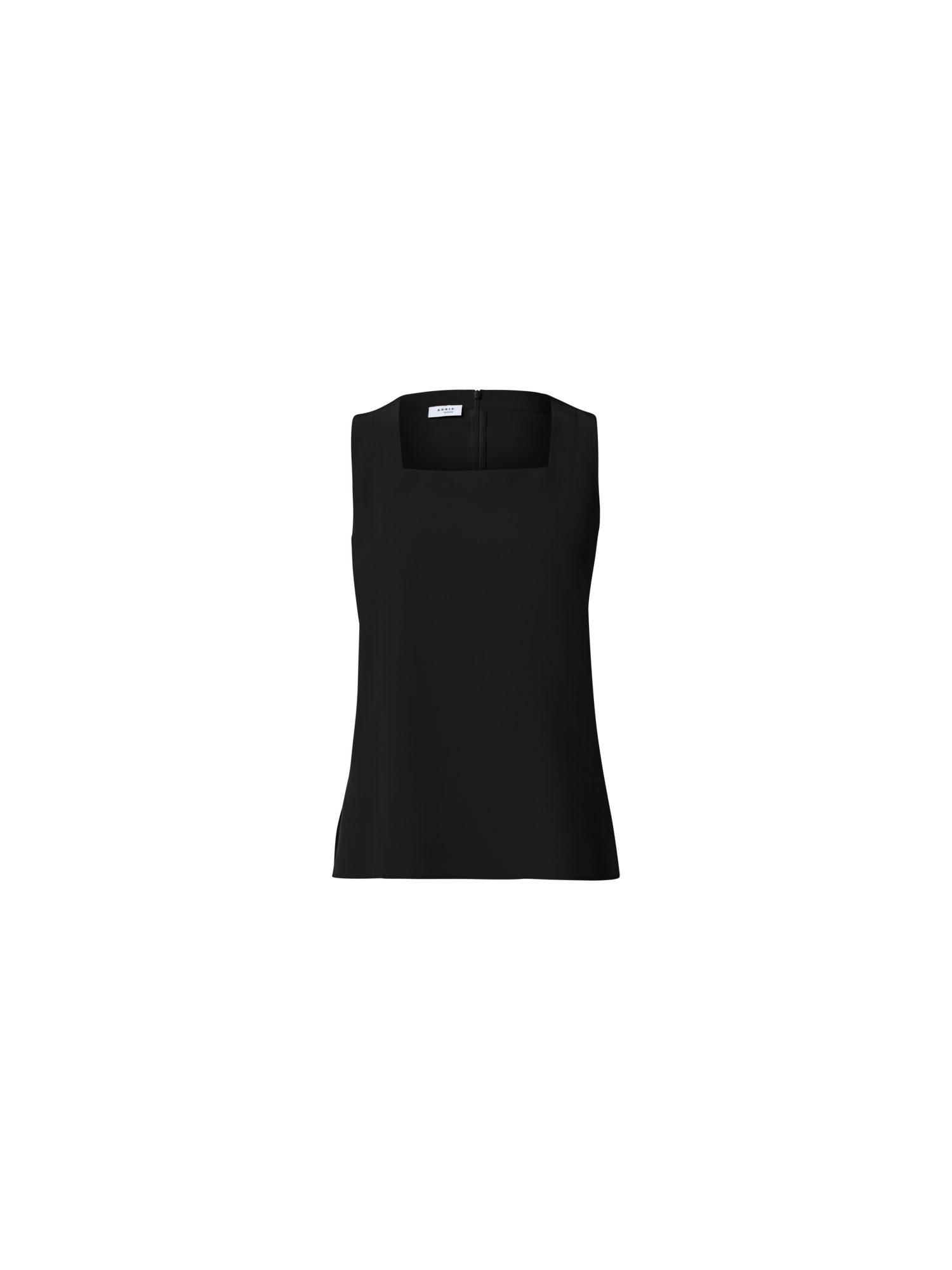Designer Bluse aus Crêpe de Chine - Schwarz