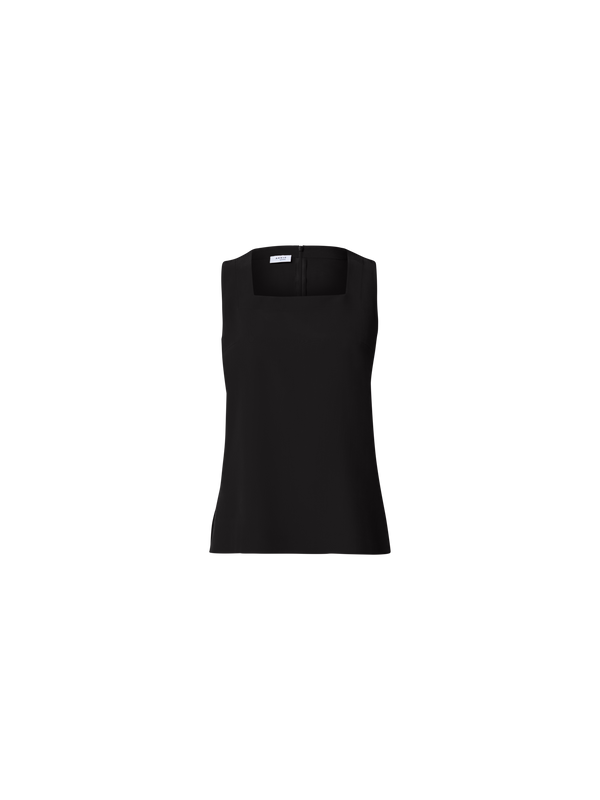 Designer Bluse aus Crêpe de Chine - Schwarz