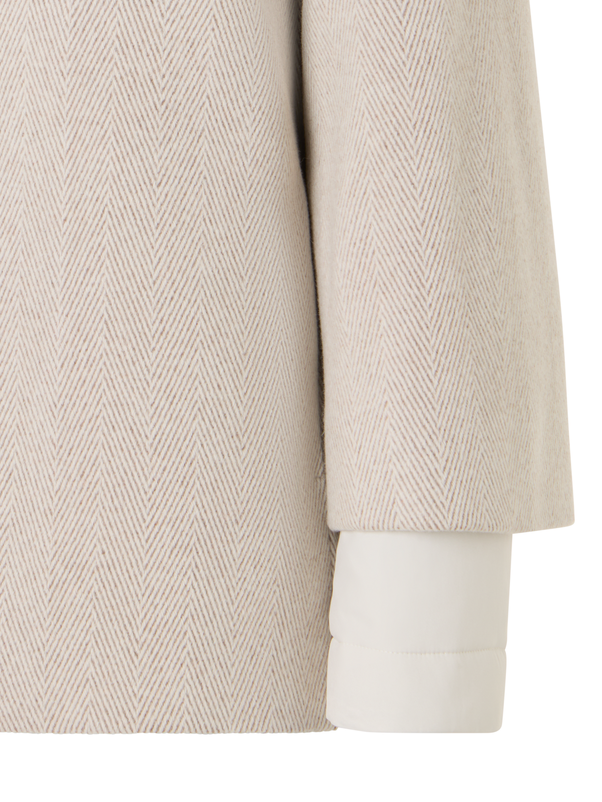 Designer Zwei-in-Eins-Mantel mit Dot Stepplage - Beige