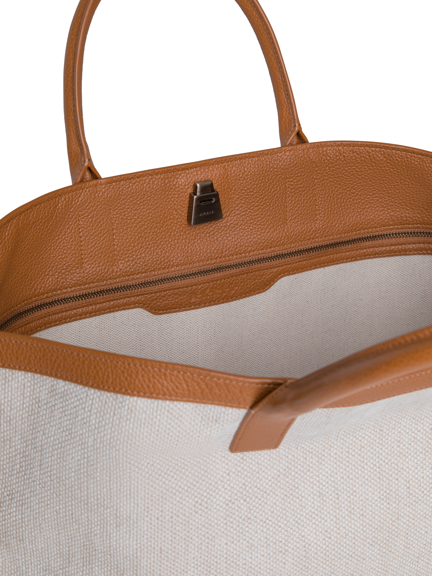 Designer Ai Medium Top Handle Tote - Ecru - Weiss - Braun - Bunt