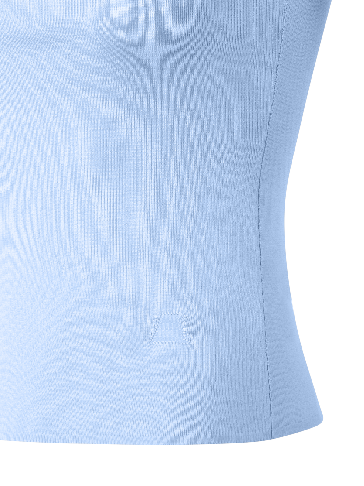Designer Tanktop aus Seidenstrick - Blau