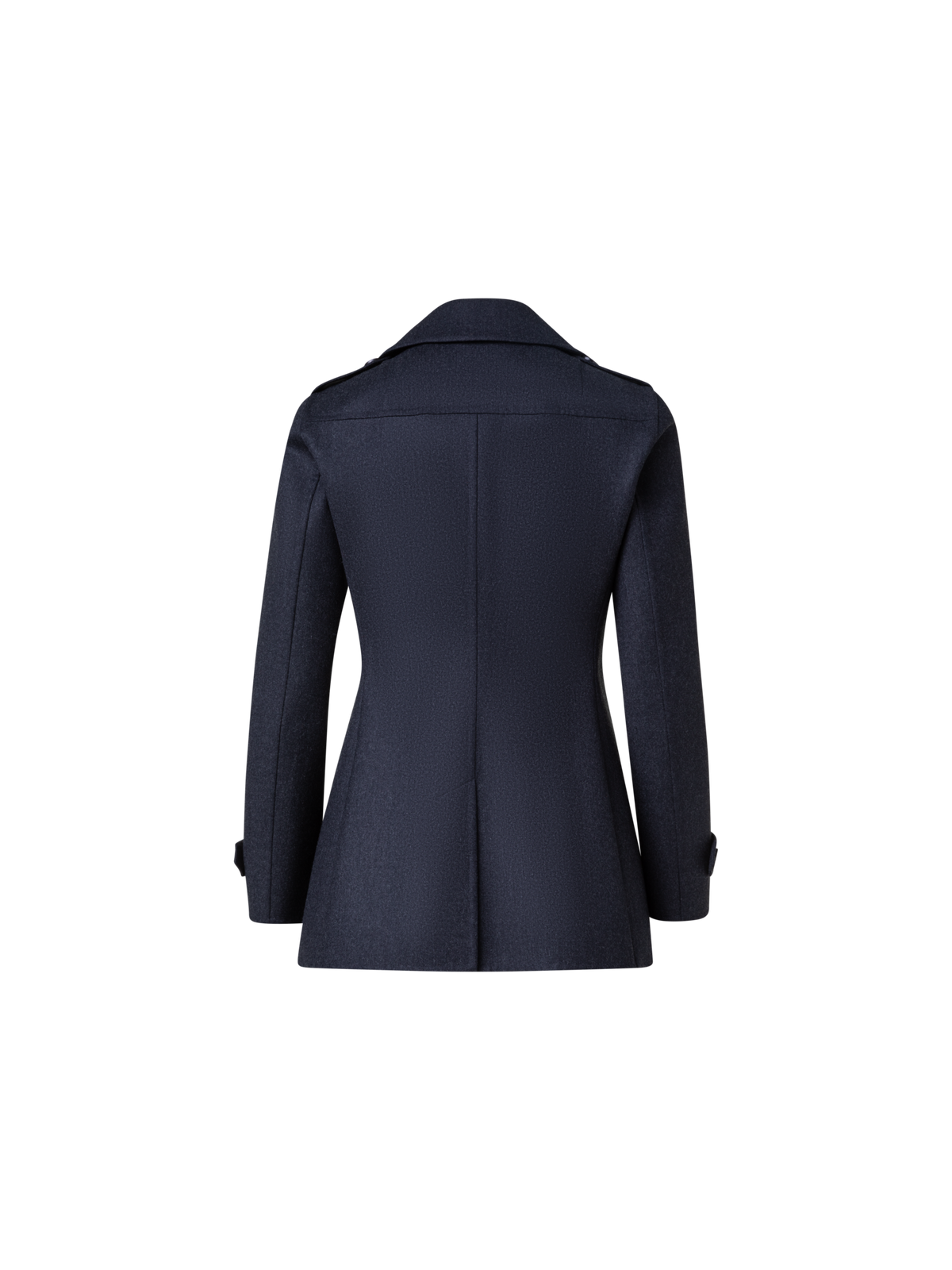 Designer Zweireihige Jacke aus Woll-Stretch-Doubleface - Grau