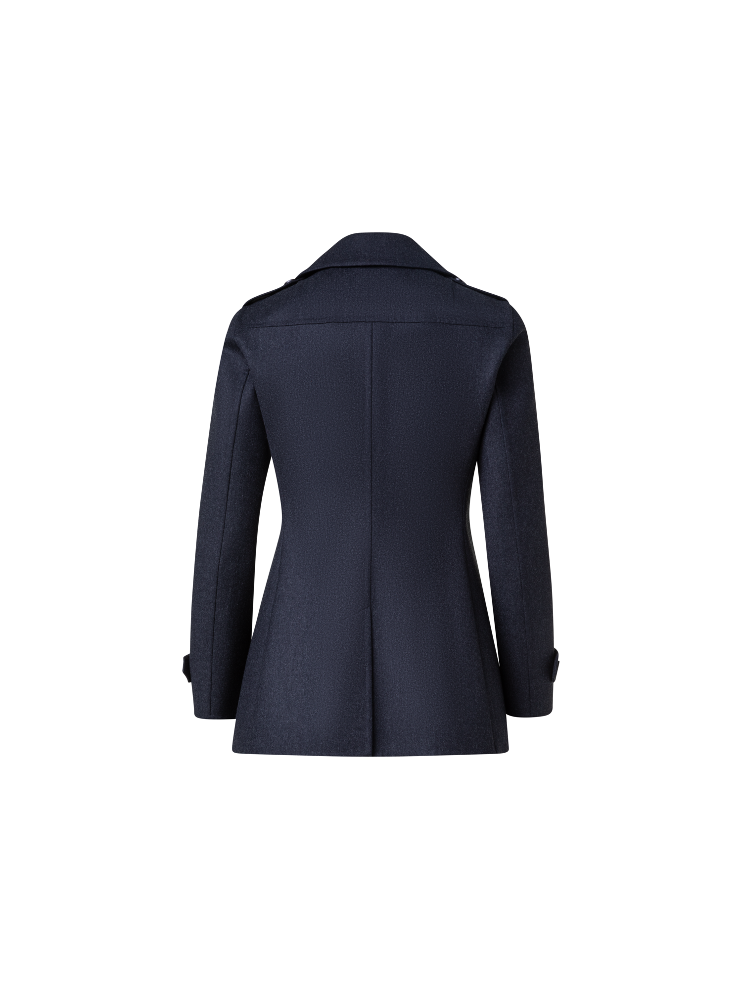 Designer Zweireihige Jacke aus Woll-Stretch-Doubleface - Grau