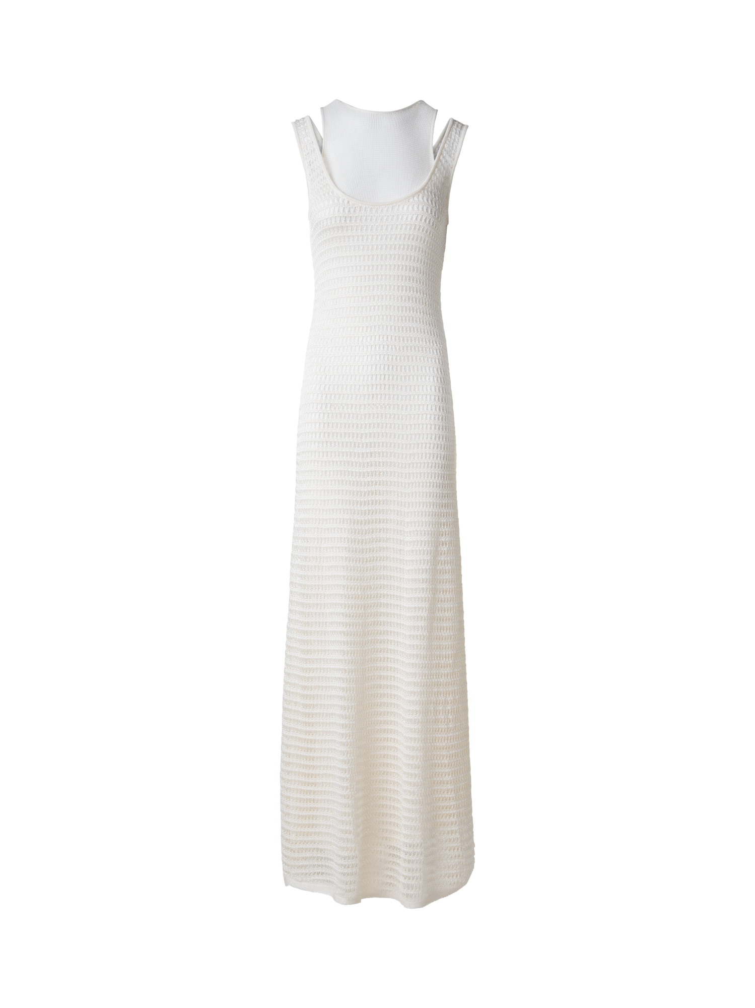 Designer Bodycon-Häkelkleid - Ecru - Weiss