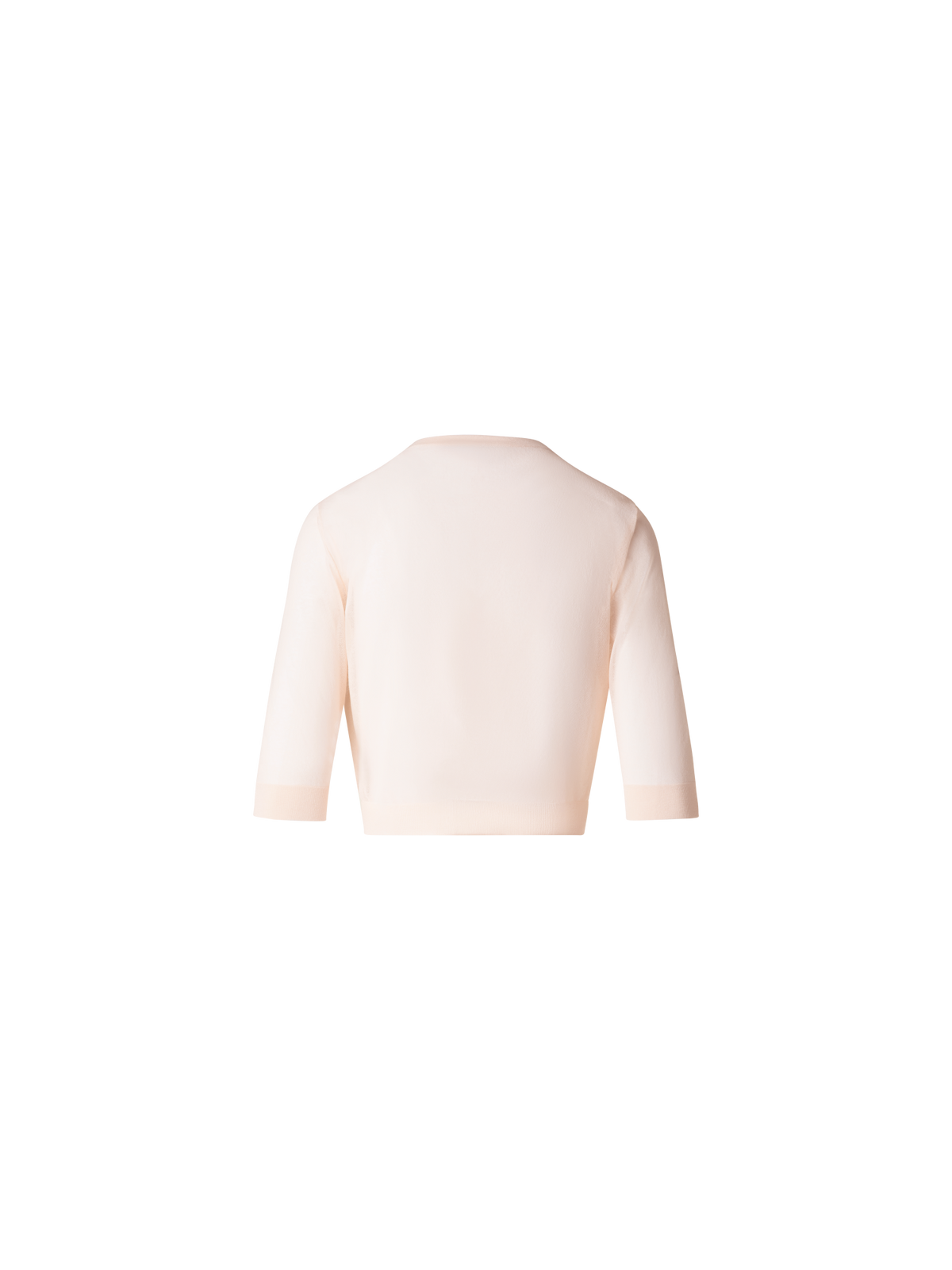 Designer Kurzer halbtransparenter Cardigan - Beige