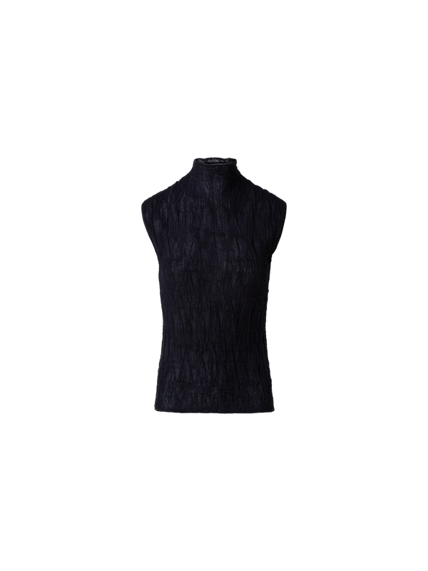 Designer Asagao 3D-Jacquard Strickoberteil - Schwarz