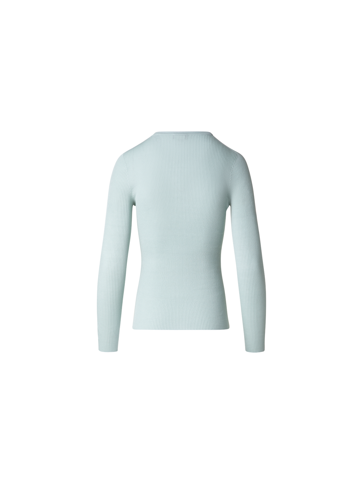 Designer Nahtloser Strickpullover aus Seiden-Baumwolle - Blau