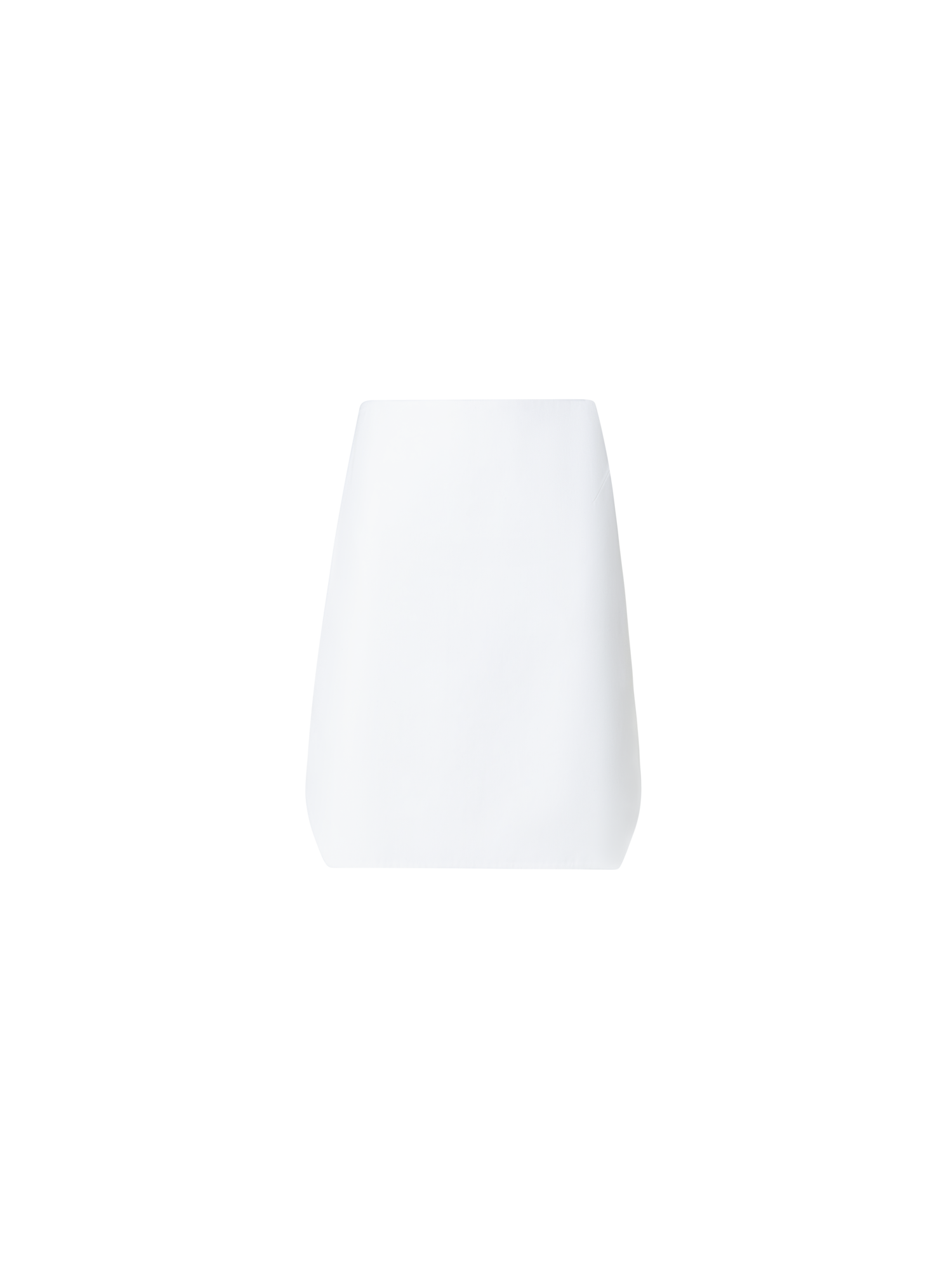 Designer Kurzer Rock aus Baumwoll-Doubleface - Ecru - Weiss