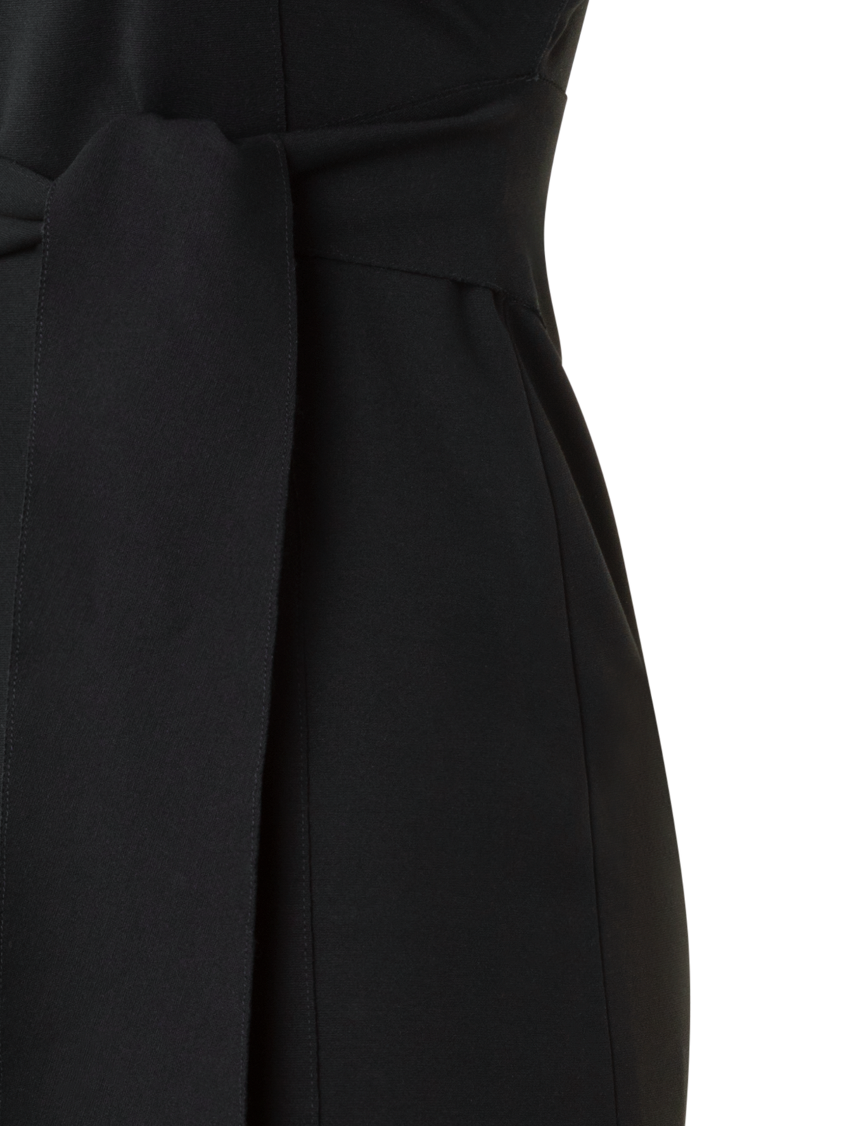 Designer Tailliertes Midikleid aus Signature Jersey - Schwarz