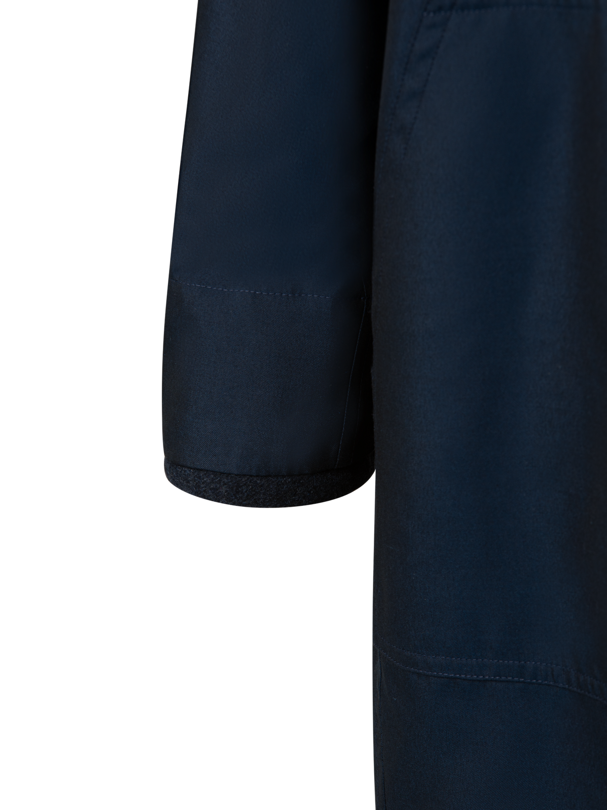 Designer Wendbarer Parka aus Kaschmir und Seide - Dunkelblau - Blau