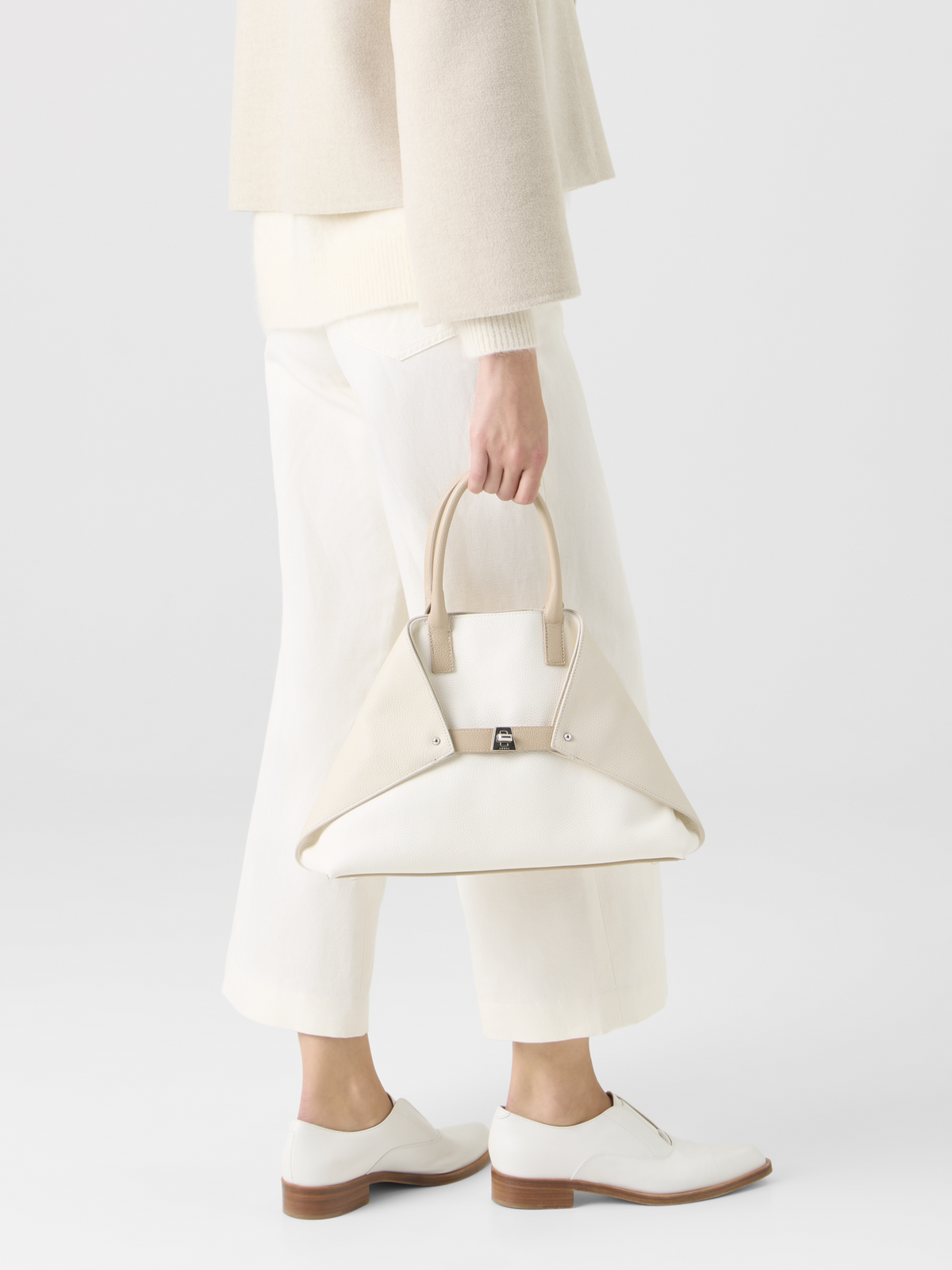 Designer Ai Small Top Handle Tote - Bunt - Beige #editorial