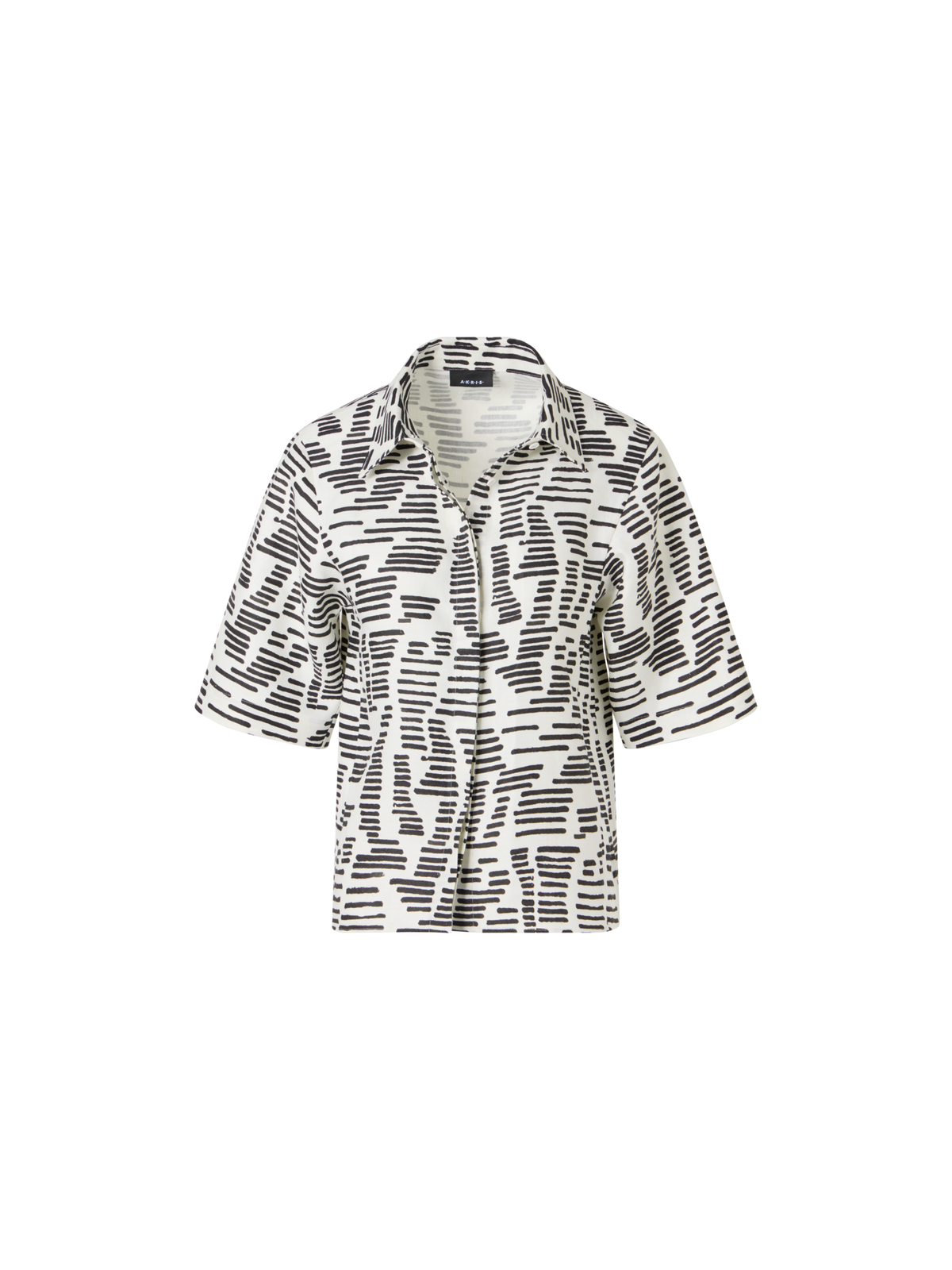Designer Bluse mit Dance Movement Print - Weiss