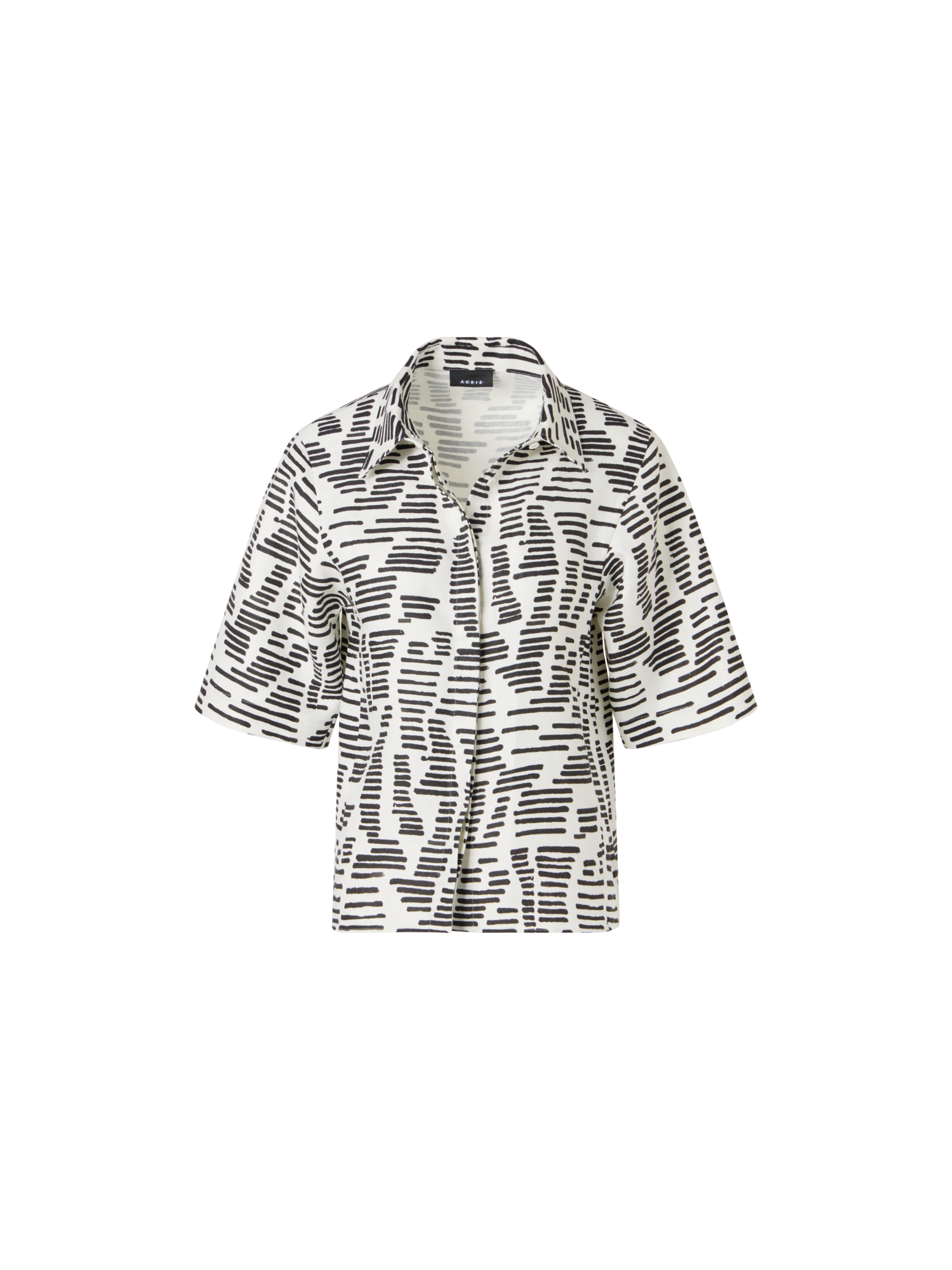 Designer Bluse mit Dance Movement Print - Weiss
