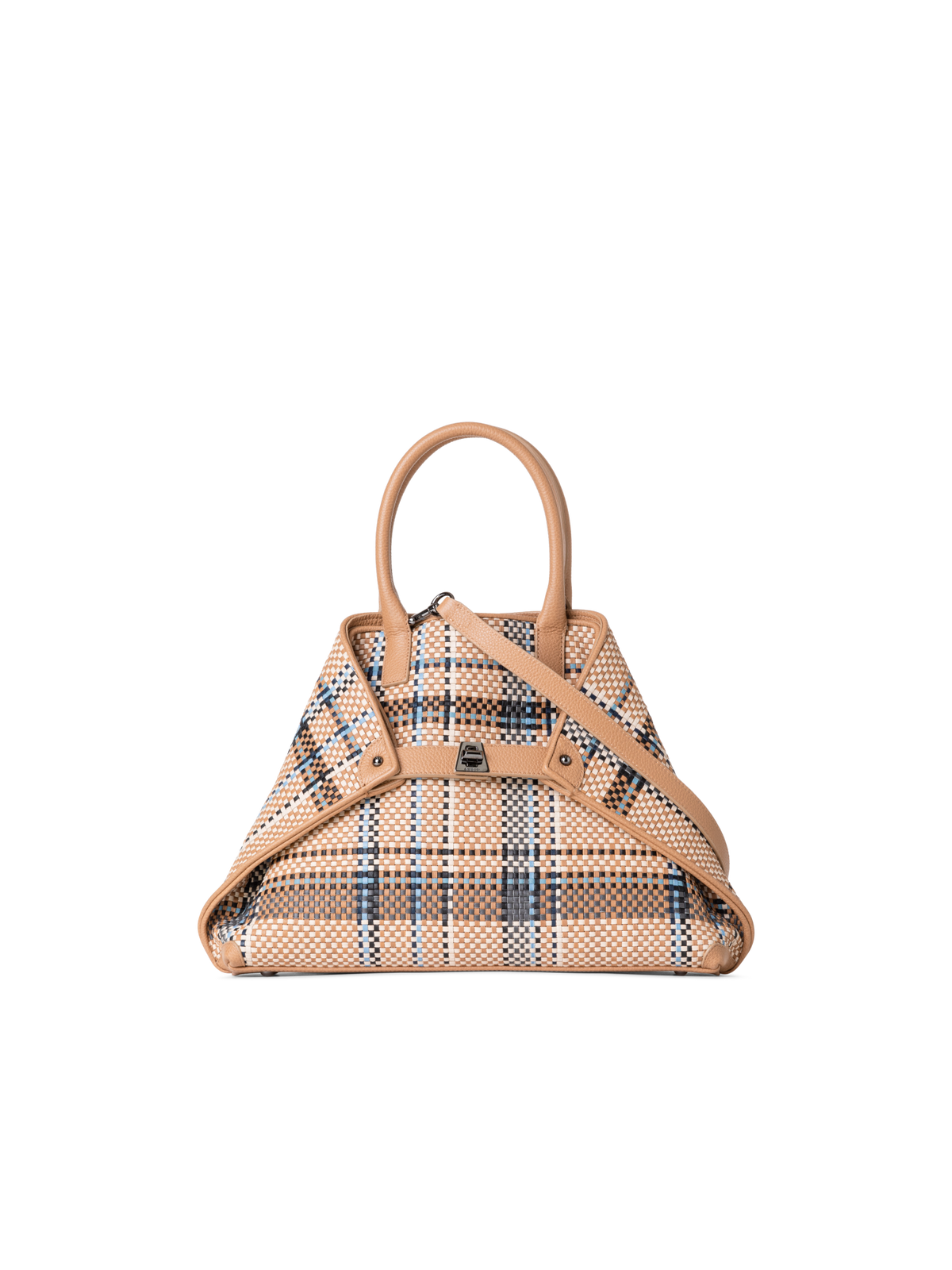 Designer Ai Small Top Handle Tote - Bunt - Beige