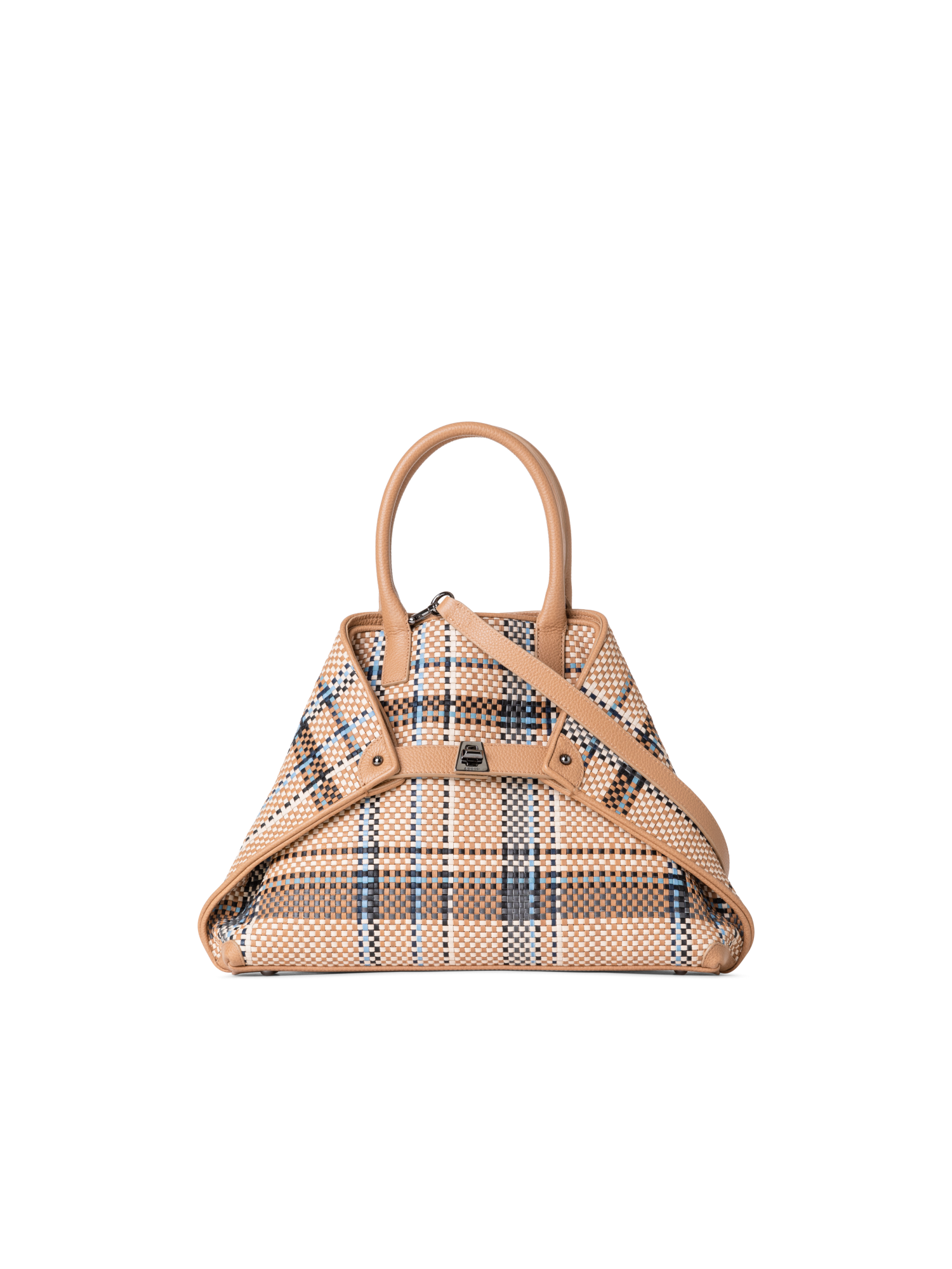 Designer Ai Small Top Handle Tote - Bunt - Beige