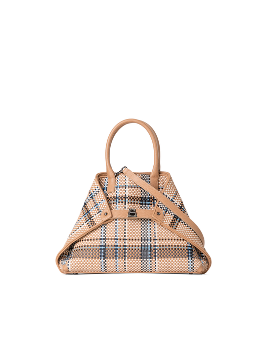 Designer Ai Small Top Handle Tote - Bunt - Beige