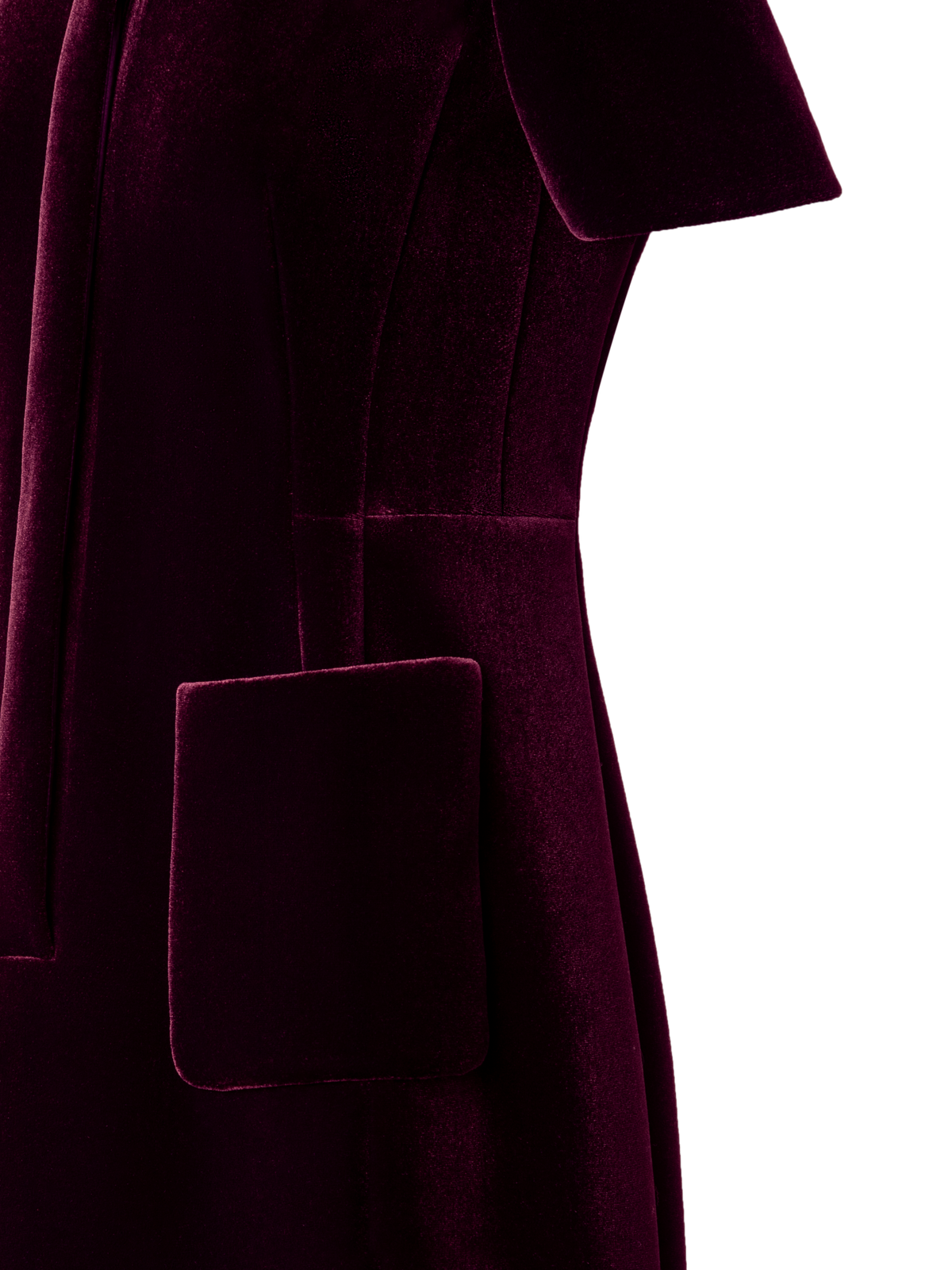 Designer Kurzes Kleid aus Samt und Neopren - Rosa