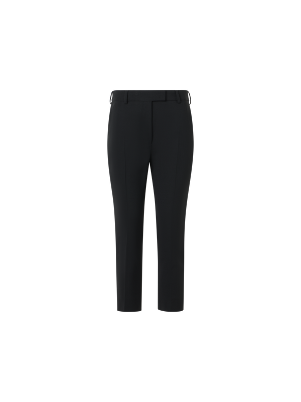 Designer Flavi schmale Caprihose aus Woll-Doubleface - Schwarz