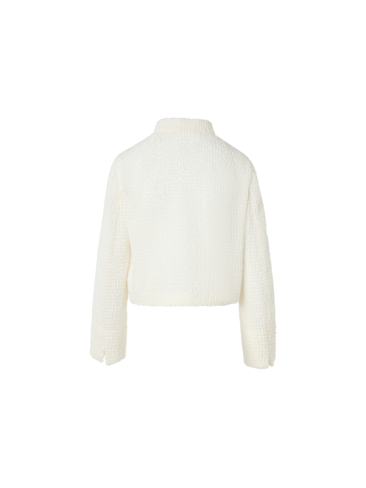 Designer Hockney Cropped Bolero-Jacke mit Fransen - Ecru