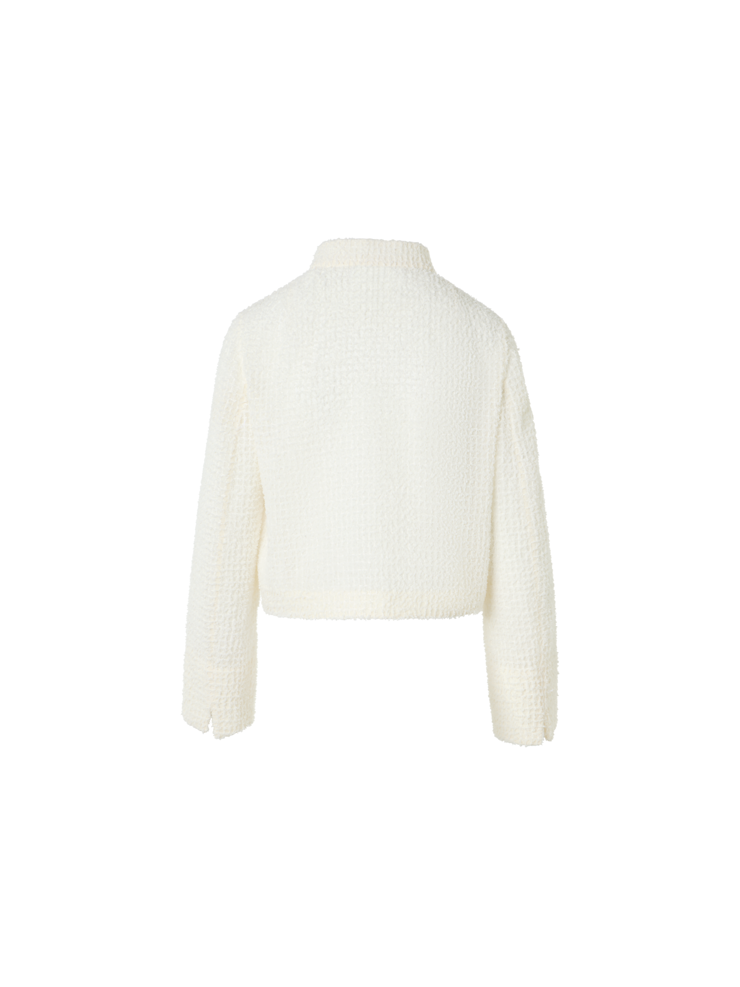 Designer Hockney Cropped Bolero-Jacke mit Fransen - Ecru