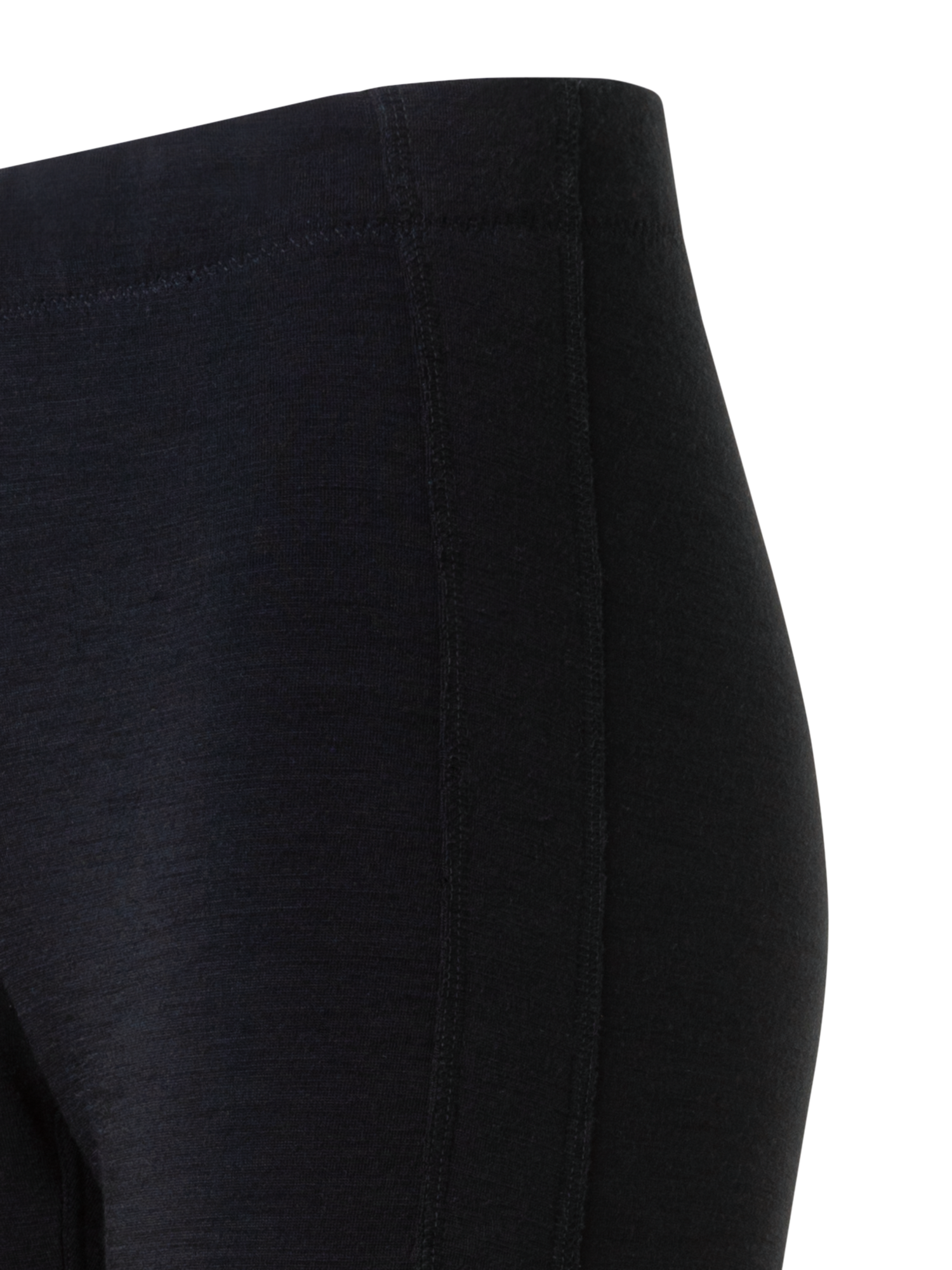 Designer Woll-Baumwoll Scuba Leggings - Schwarz