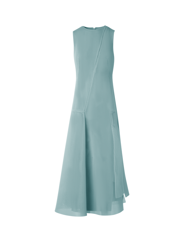 Designer Asymmetrisches Midikleid - Blau