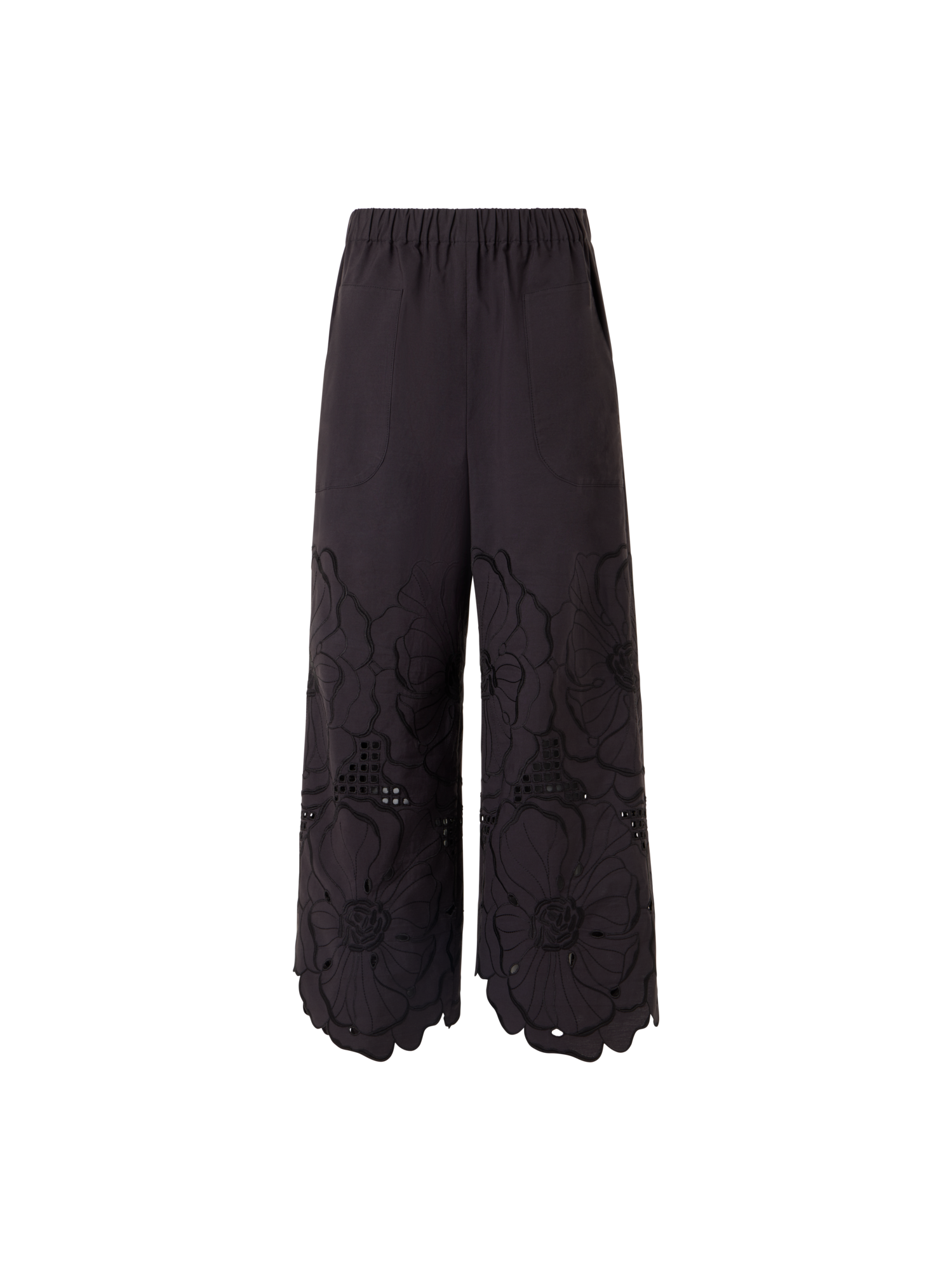 Designer Frey Wide-Leg Hose aus Baumwollpopeline - Braun