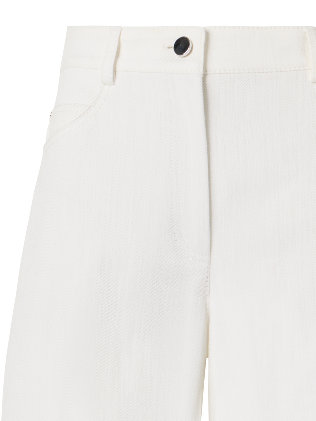 Designer Farrow Hose aus Baumwoll-Stretch-Denim - Weiss