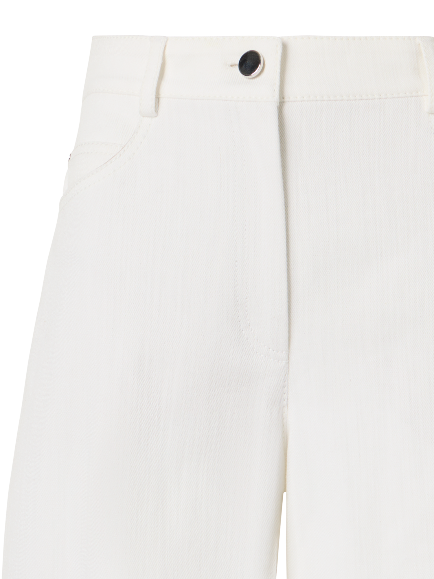 Designer Farrow Hose aus Baumwoll-Stretch-Denim - Weiss