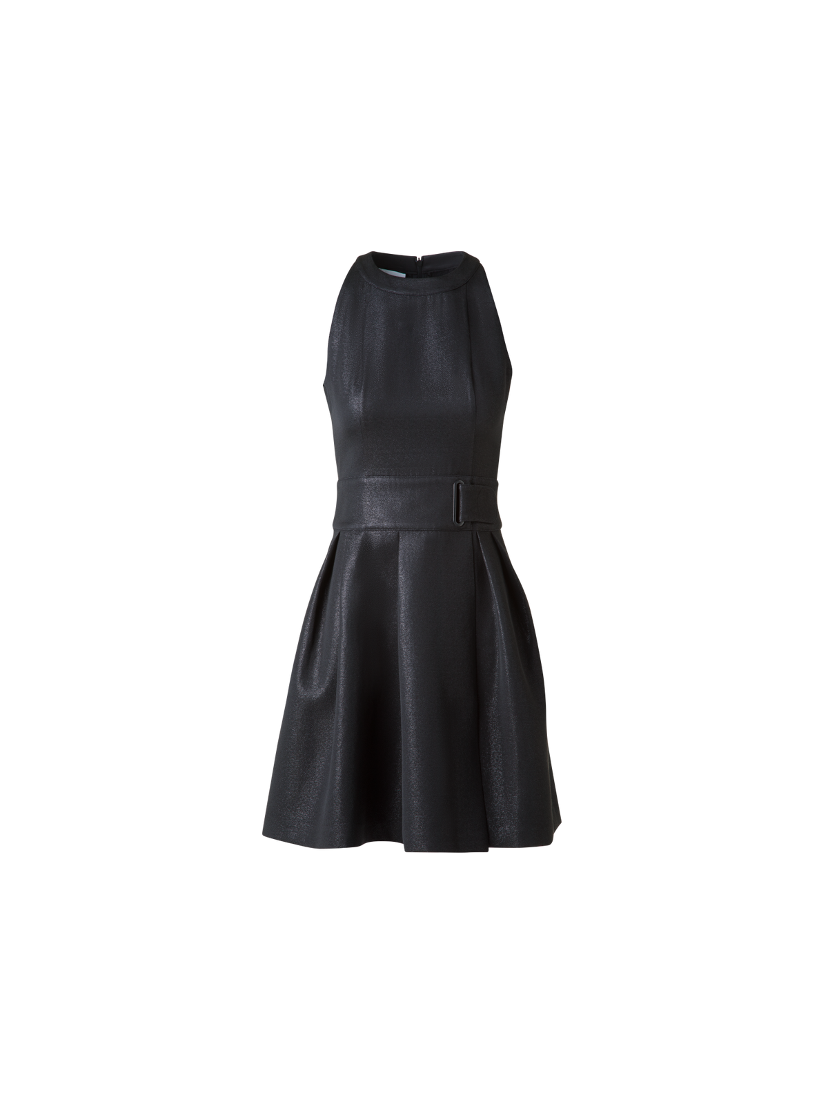 Designer Schimmerndes Fit and Flare Cocktailkleid - Schwarz