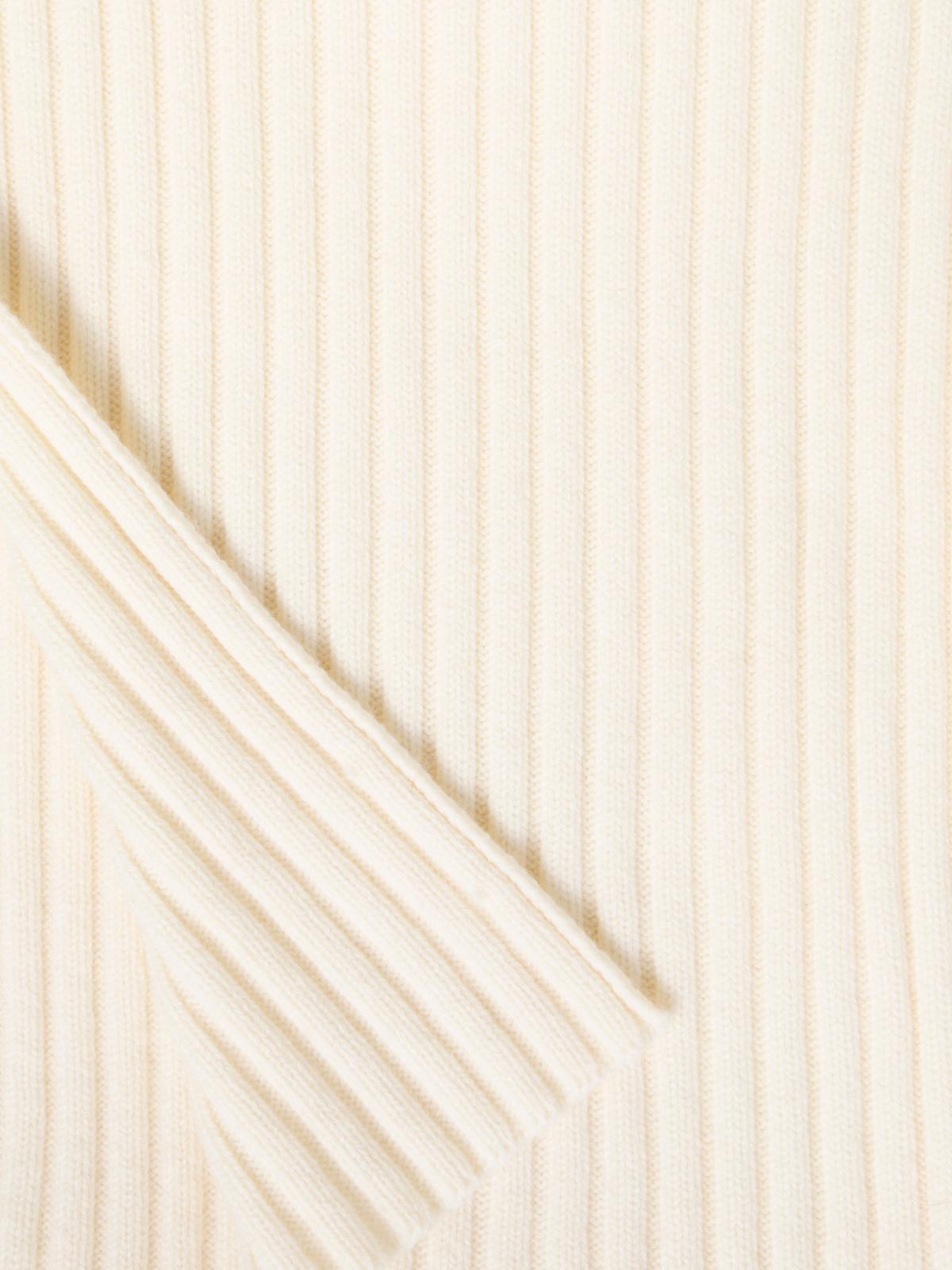 Designer Schal aus Wolle-Kaschmir - Weiss