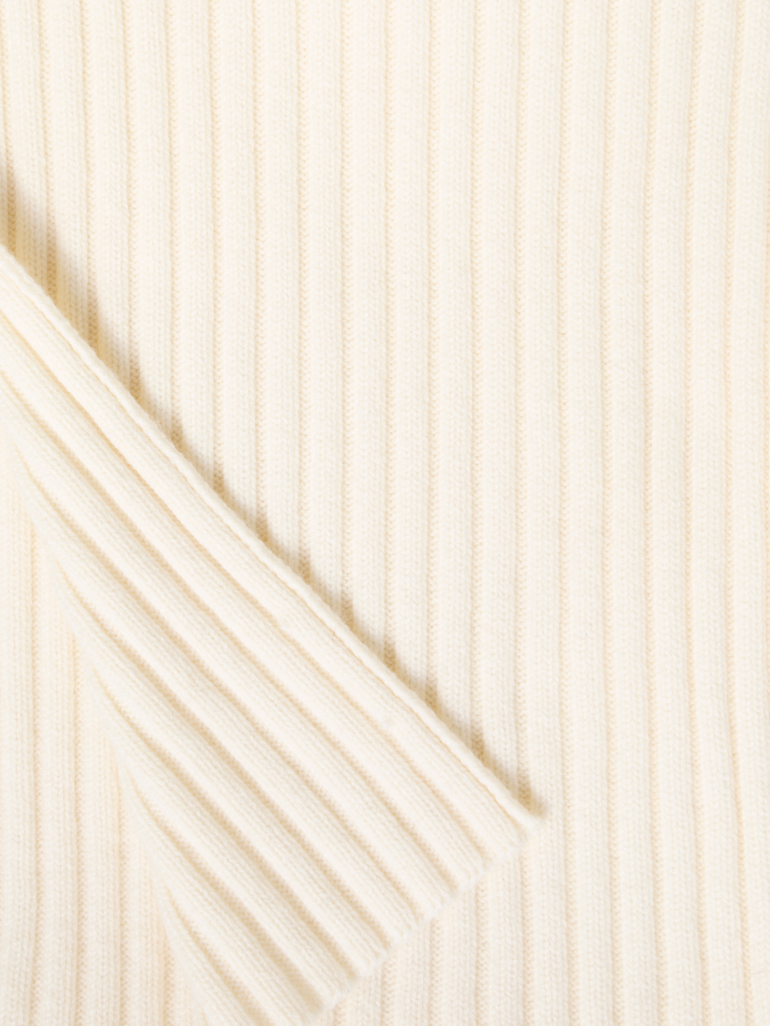 Designer Schal aus Wolle-Kaschmir - Weiss