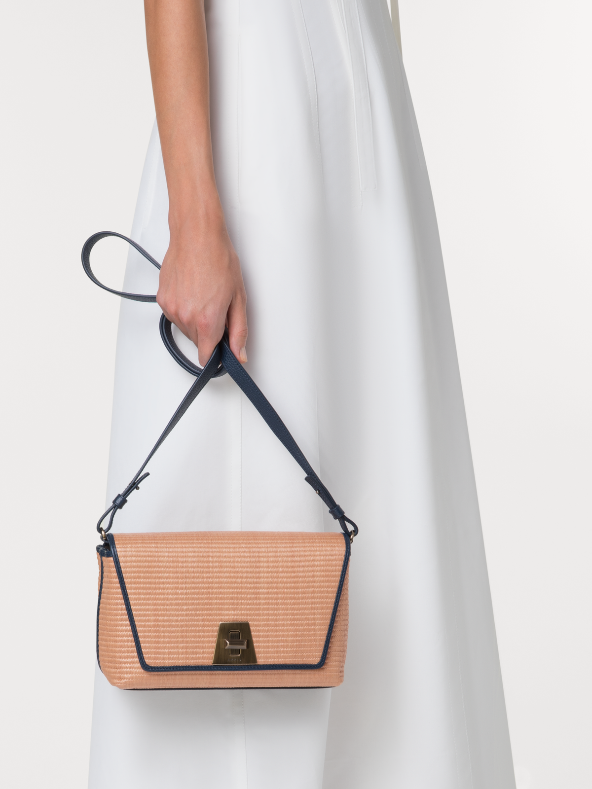 Designer Anouk Small Day Bag - Dunkelblau - Blau - Bunt - Beige #editorial