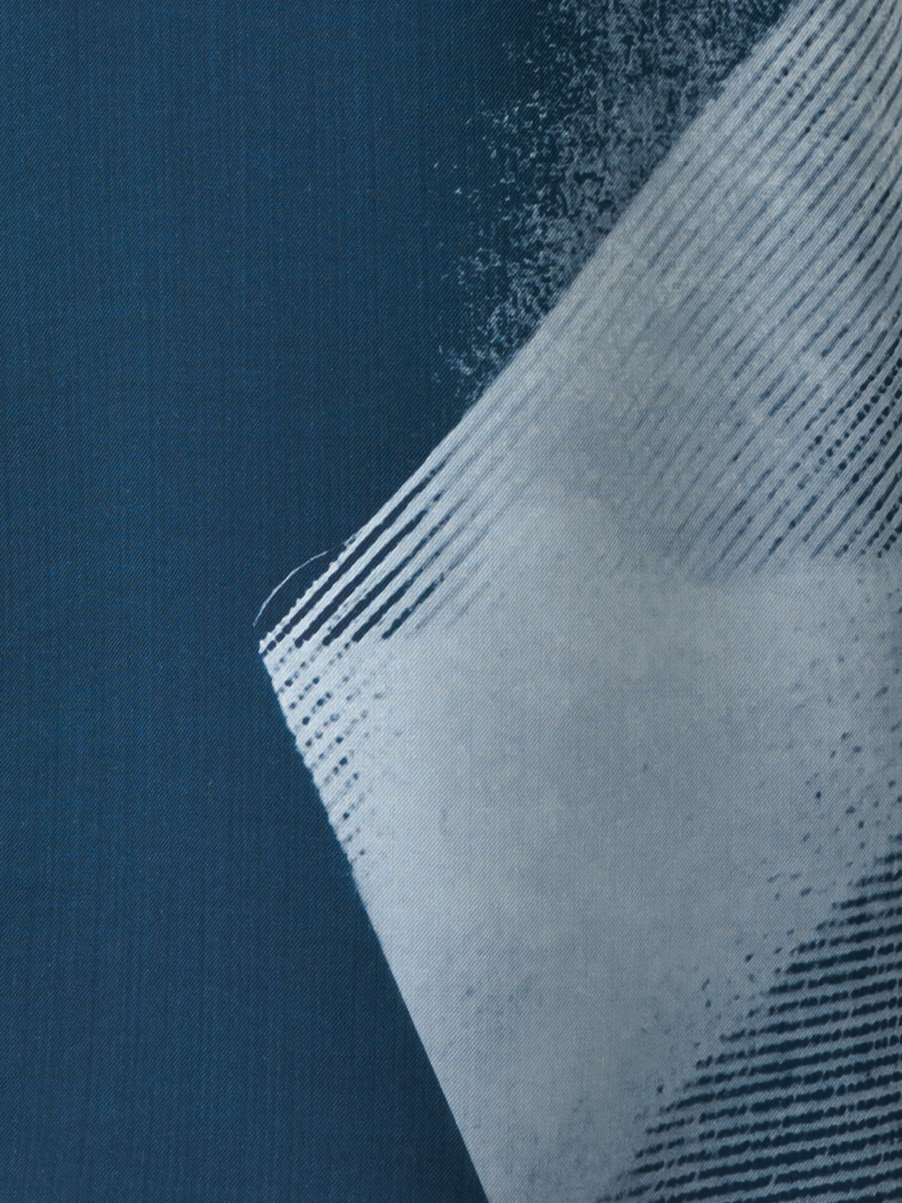 Designer Woll Doubleface Sheath Dress in Zigzag Print - Dunkelblau - Blau - Bunt