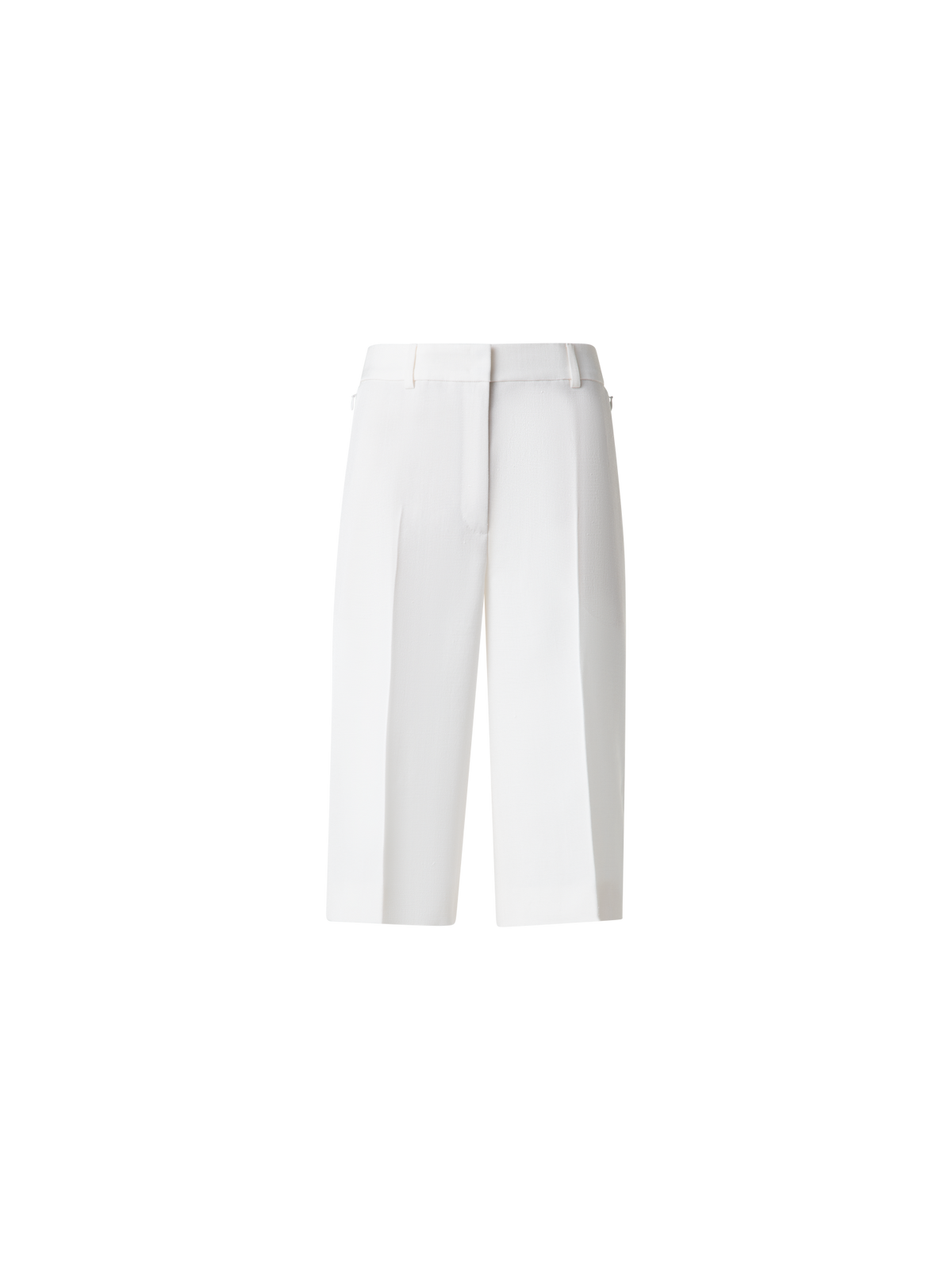 Designer Bermudashorts aus Shantung-Seide - Weiss