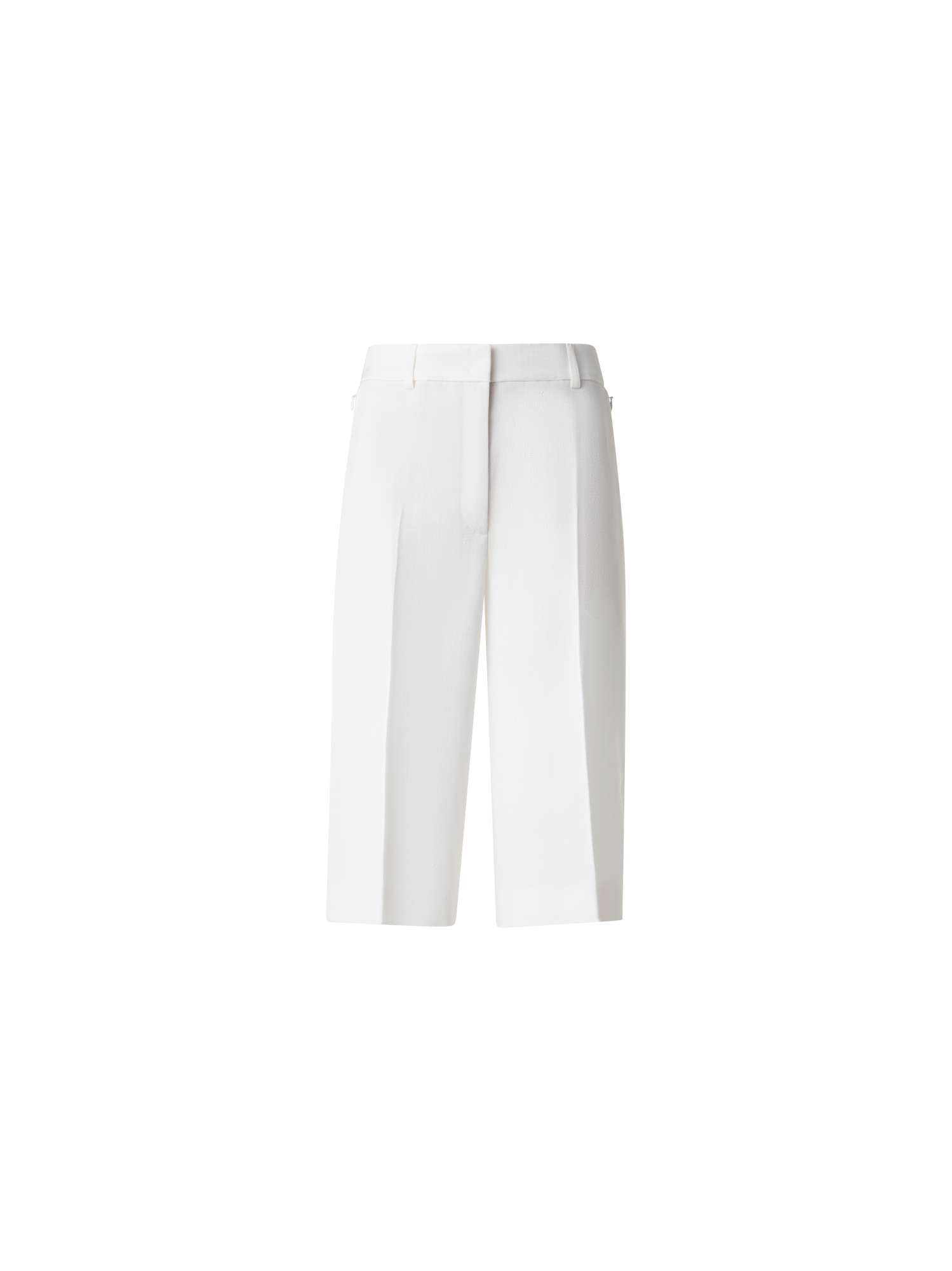 Designer Bermudashorts aus Shantung-Seide - Weiss