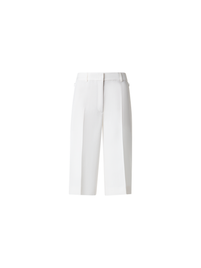 Designer Bermudashorts aus Shantung-Seide - Weiss