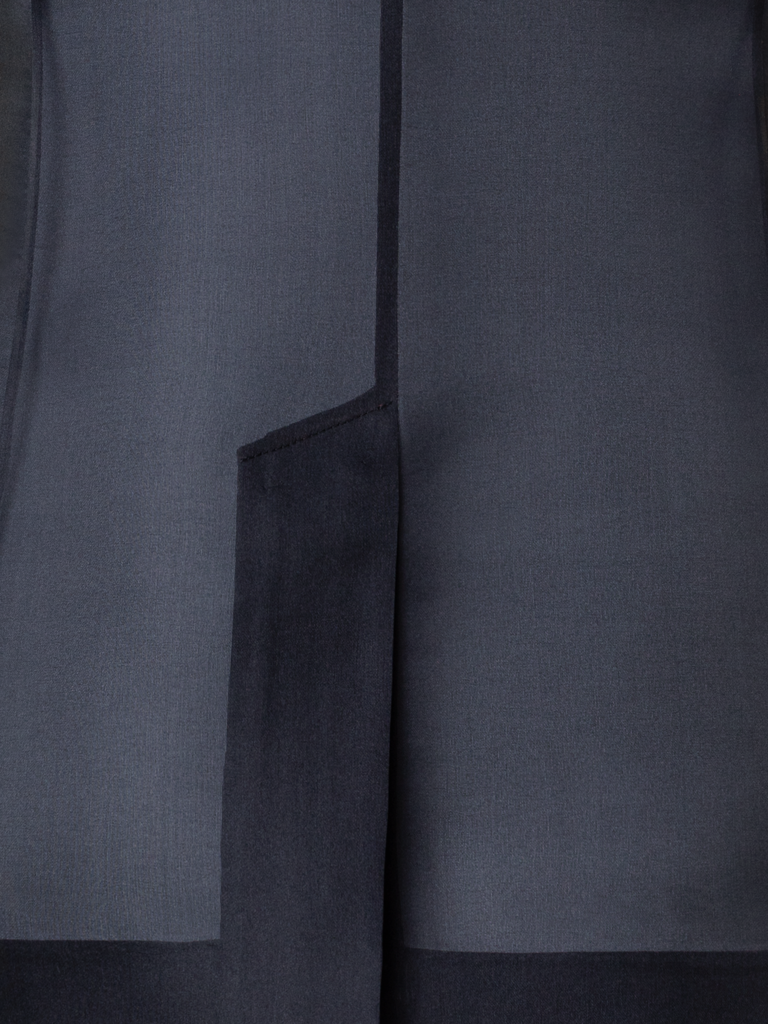 Designer Lange Weste aus transparenter Seide - Schwarz