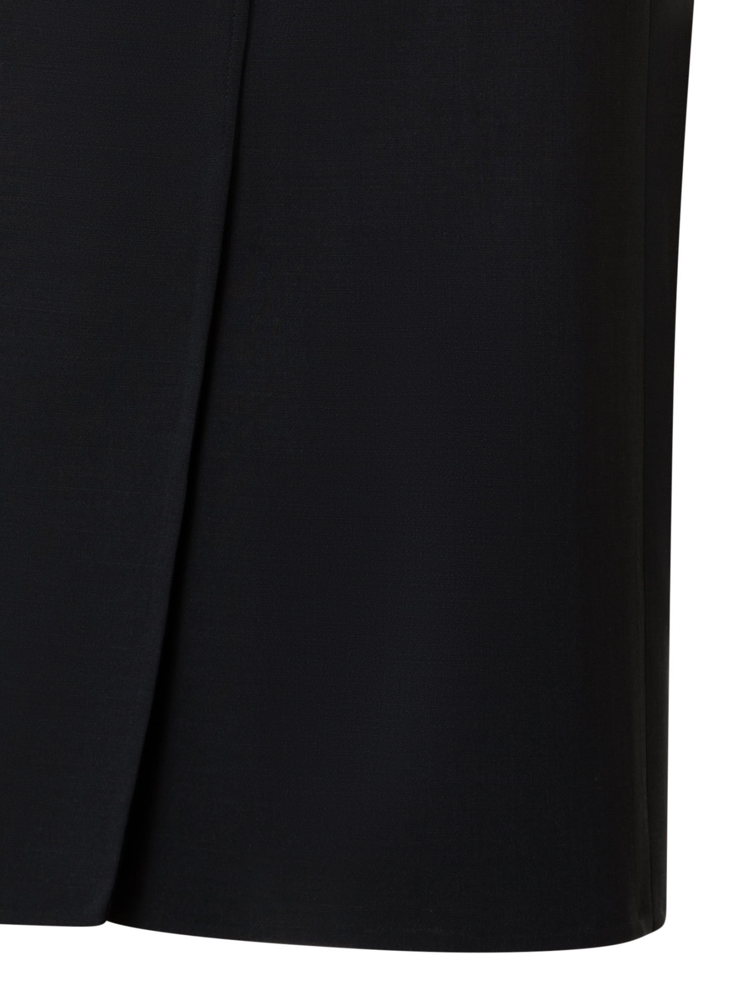 Designer Wrap Effect Rock aus Woll-Doubleface - Schwarz