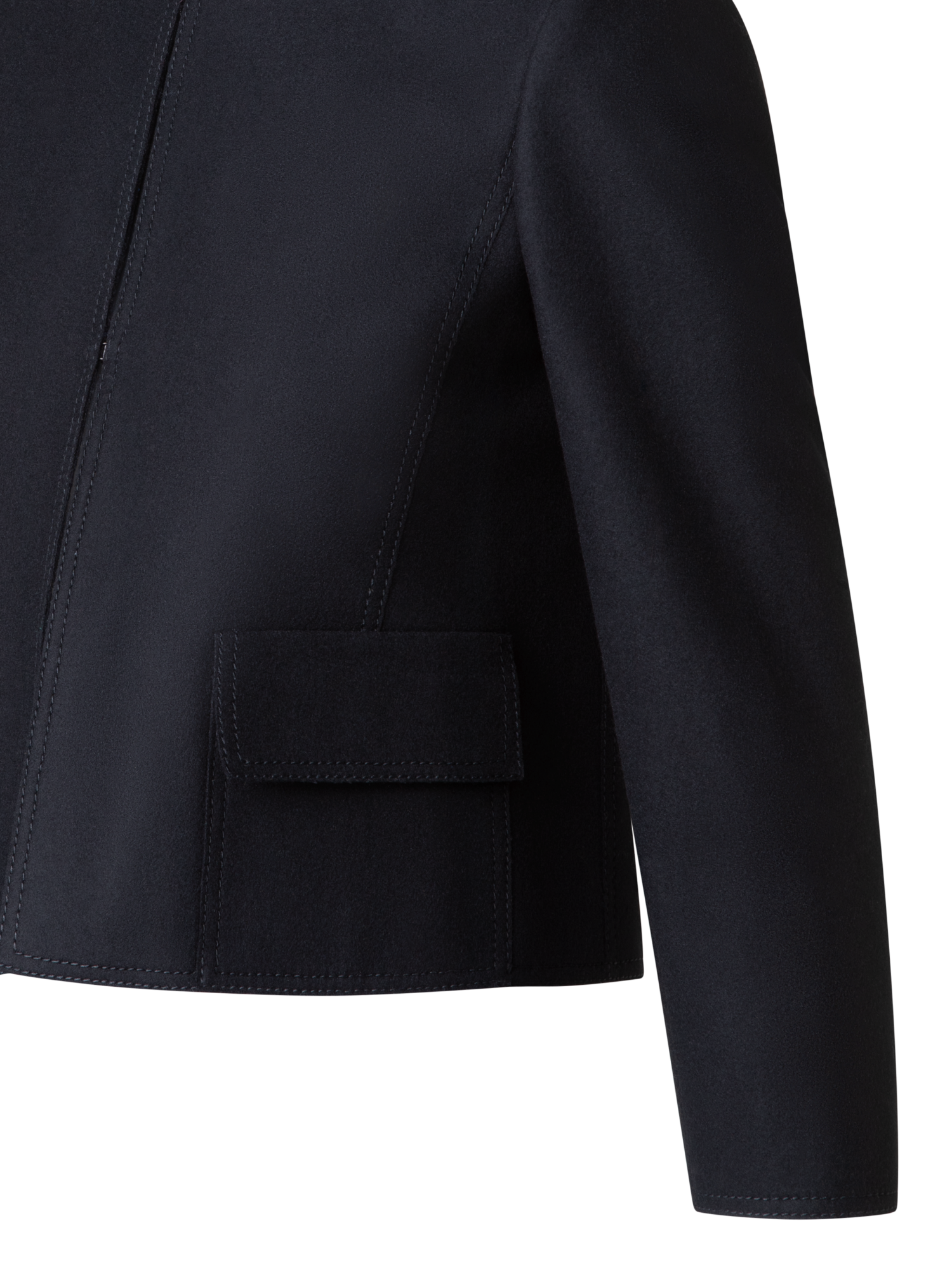 Designer Kurze Taglio Vivo-Jacke - Schwarz